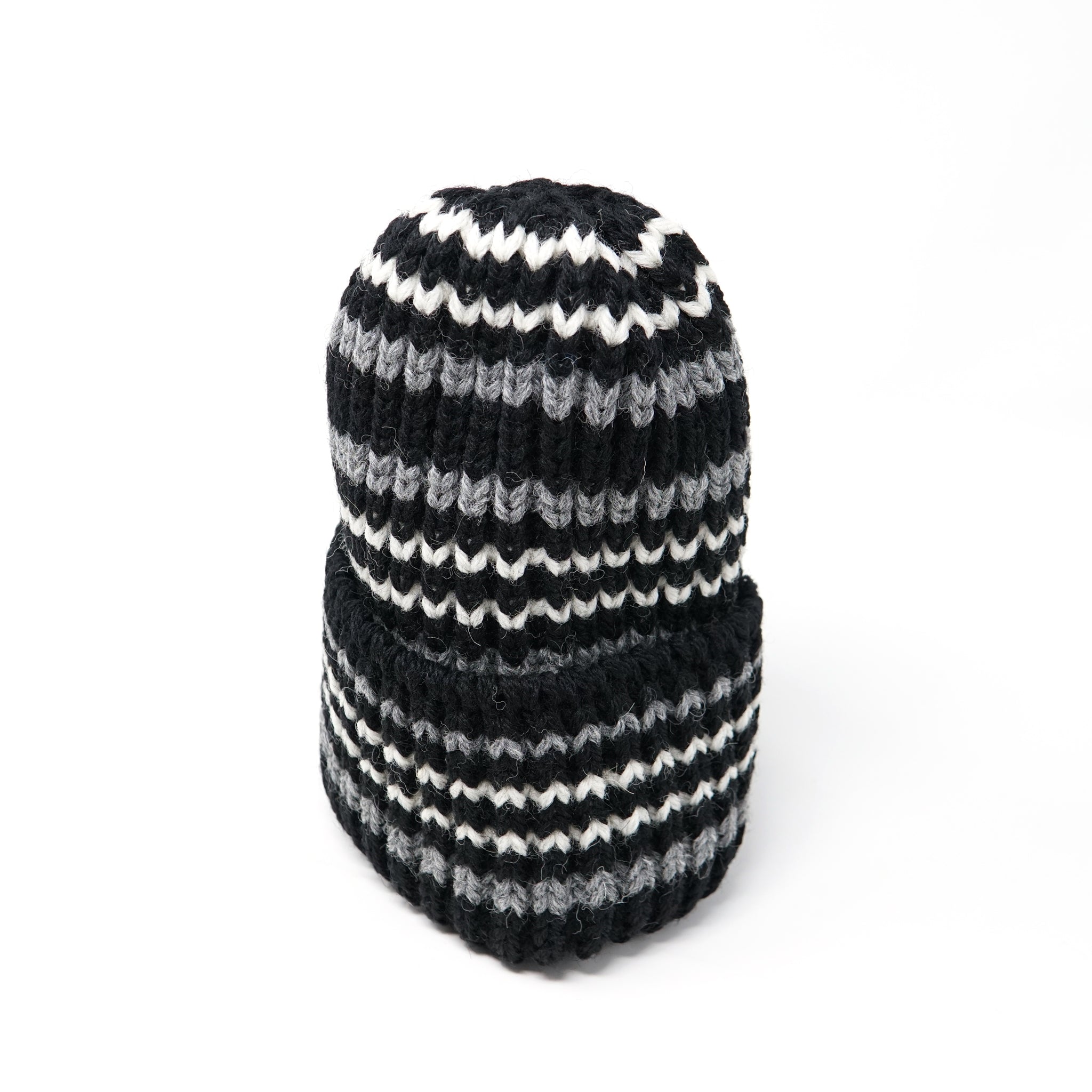 No:HL-23FW-0019 | Name:Rib Multi Border BW 001 Bobcap | Color:Black-St