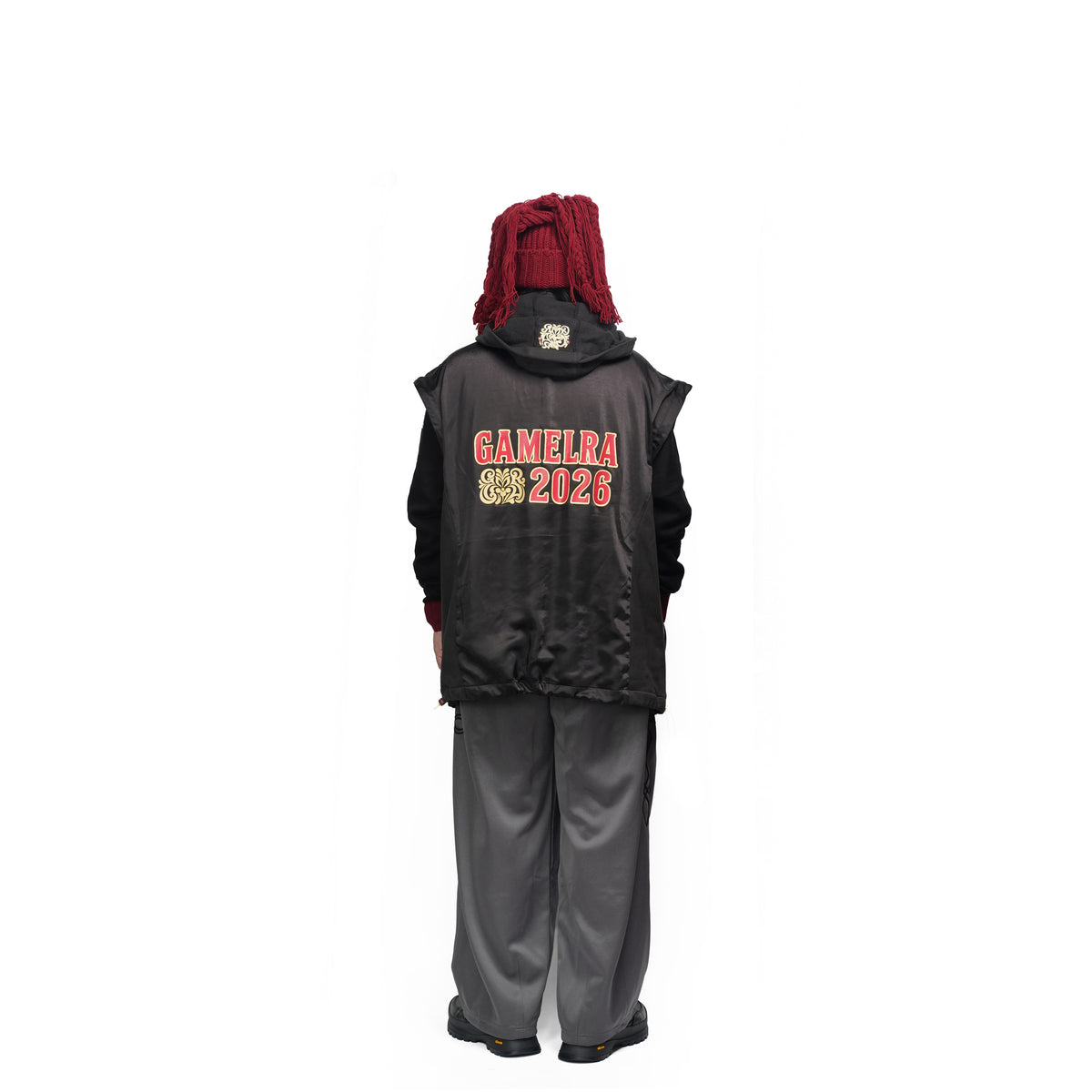 Satin Multi Half-Zip Jacket – Black | GAMELRA