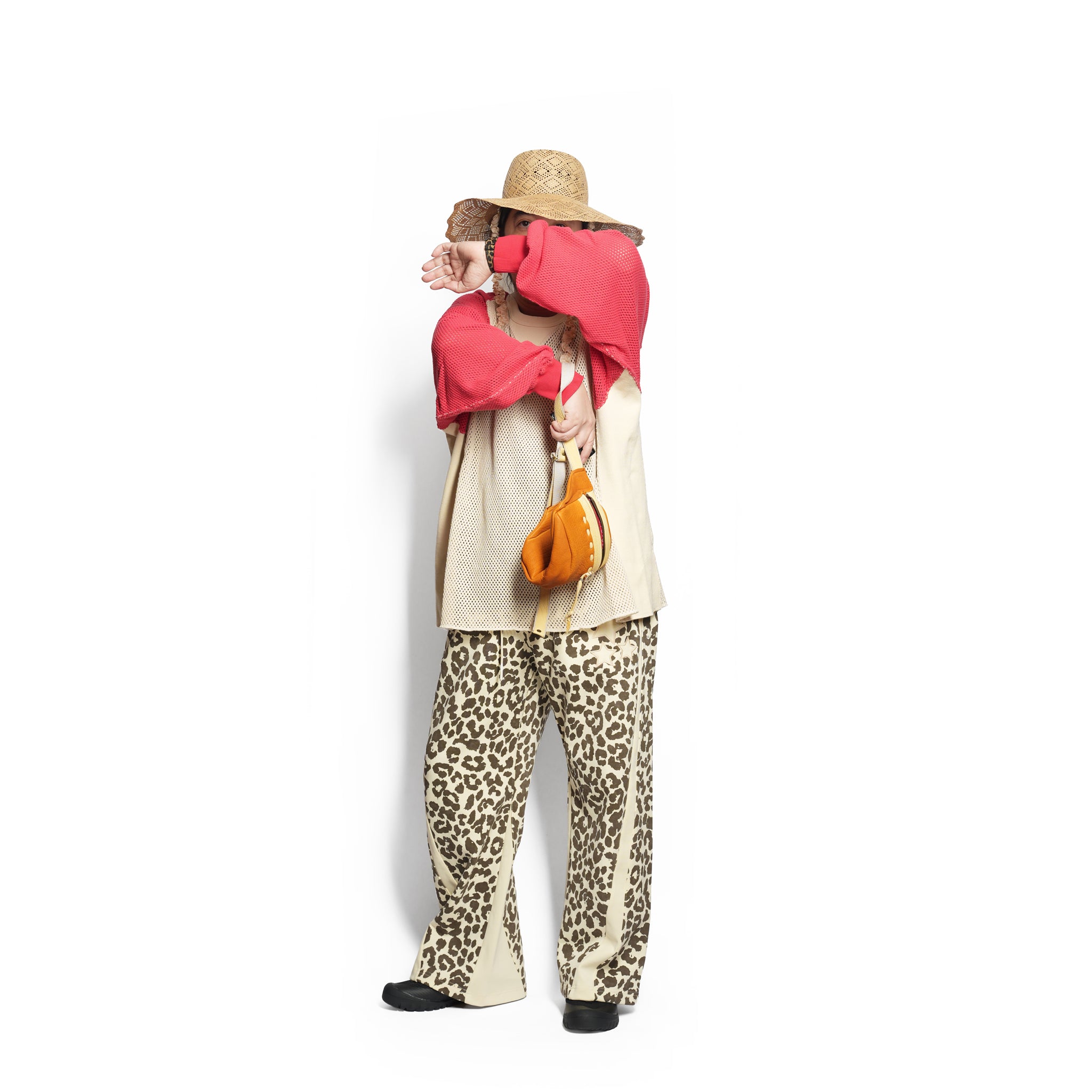 Ruker_Mesh freedom long t – Natural/Red | IMPRESTORE