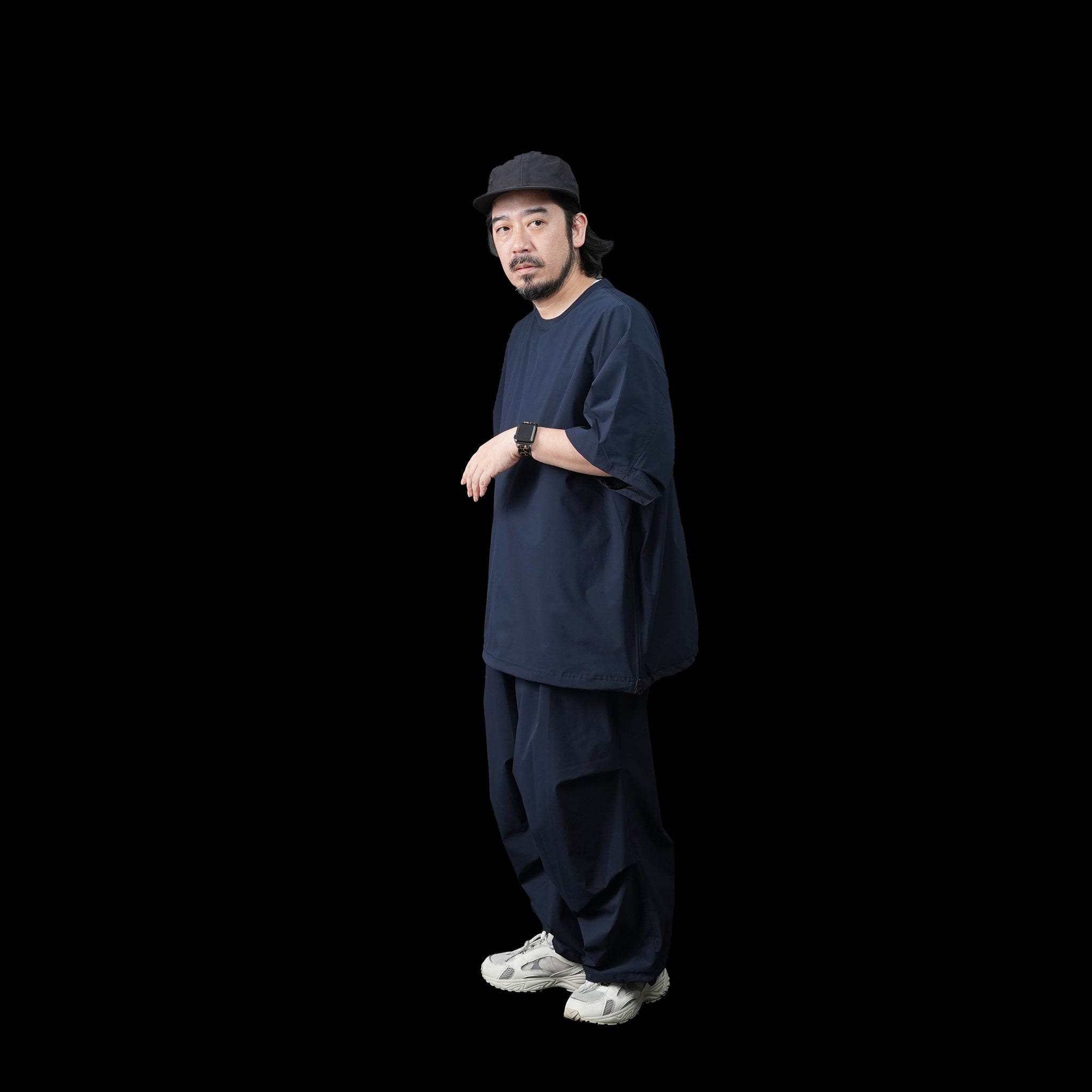 No:UN-016_SS24 | Name:WATER REPELLENT 2W STRETCH SMOCK S/S | Color:Dark Navy【UNTRACE_アントレース】