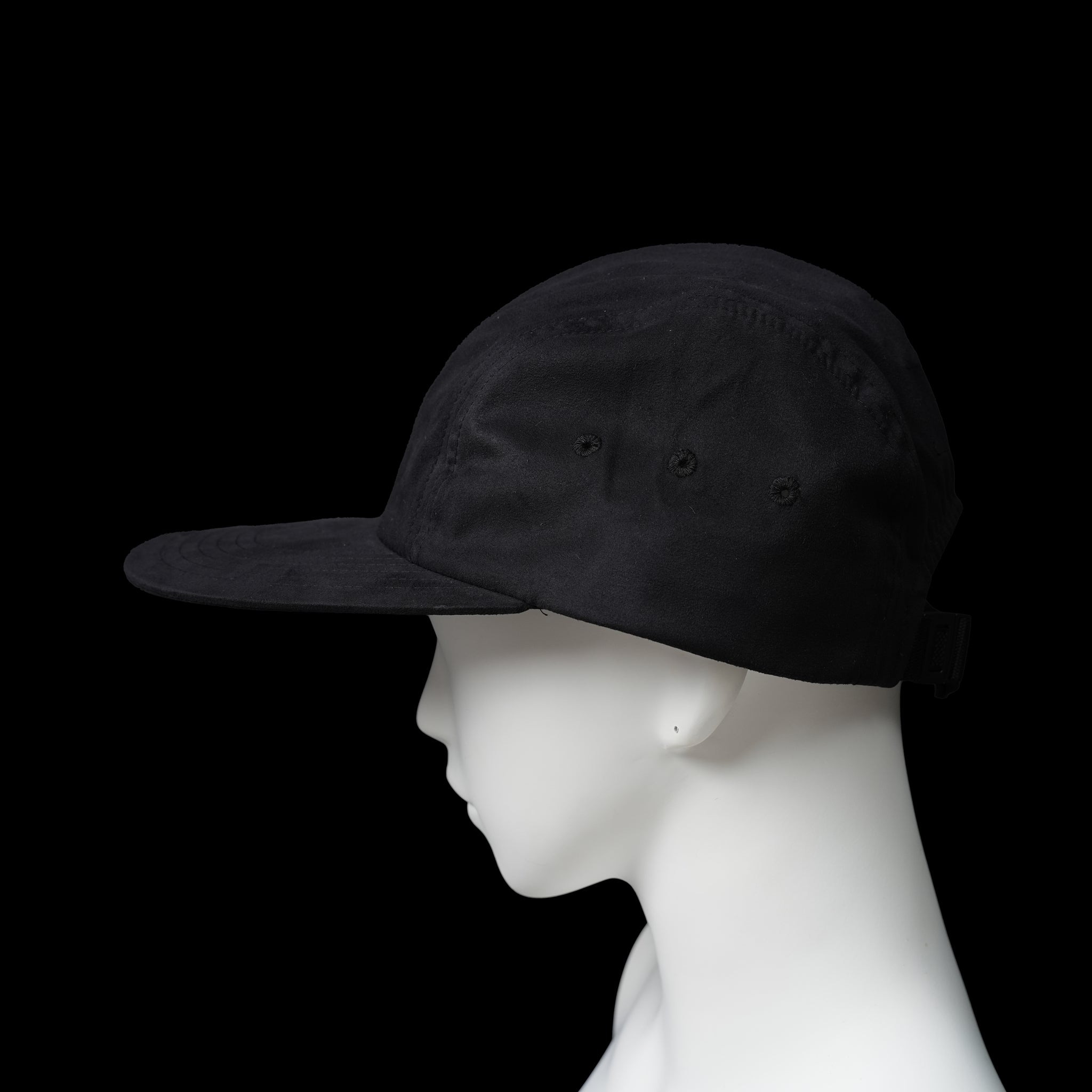 No:UN-023_AW23 | Name:UNTRACE x IDSL EASY TIME 4 PANEL CAP_MICRO SUEDE | Color:Black【UNTRACE_アントレース】