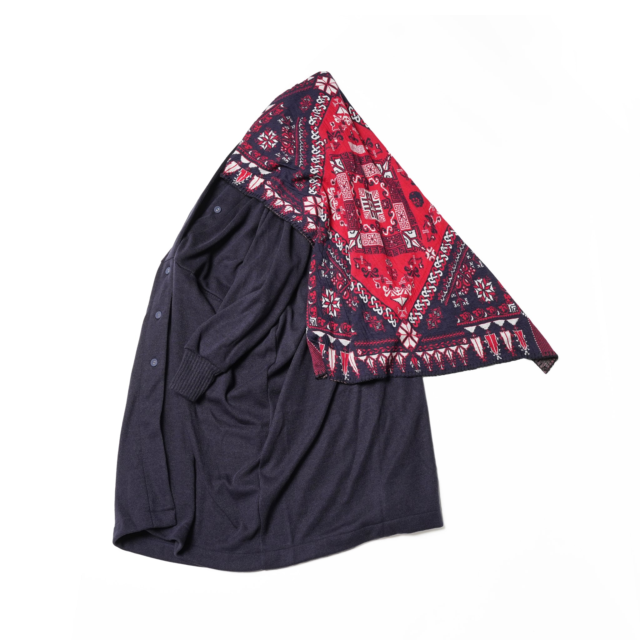 No:SF23AW-21 | Name:Scarf Gawn Cardigan | Color:Navy【STOF_ストフ】