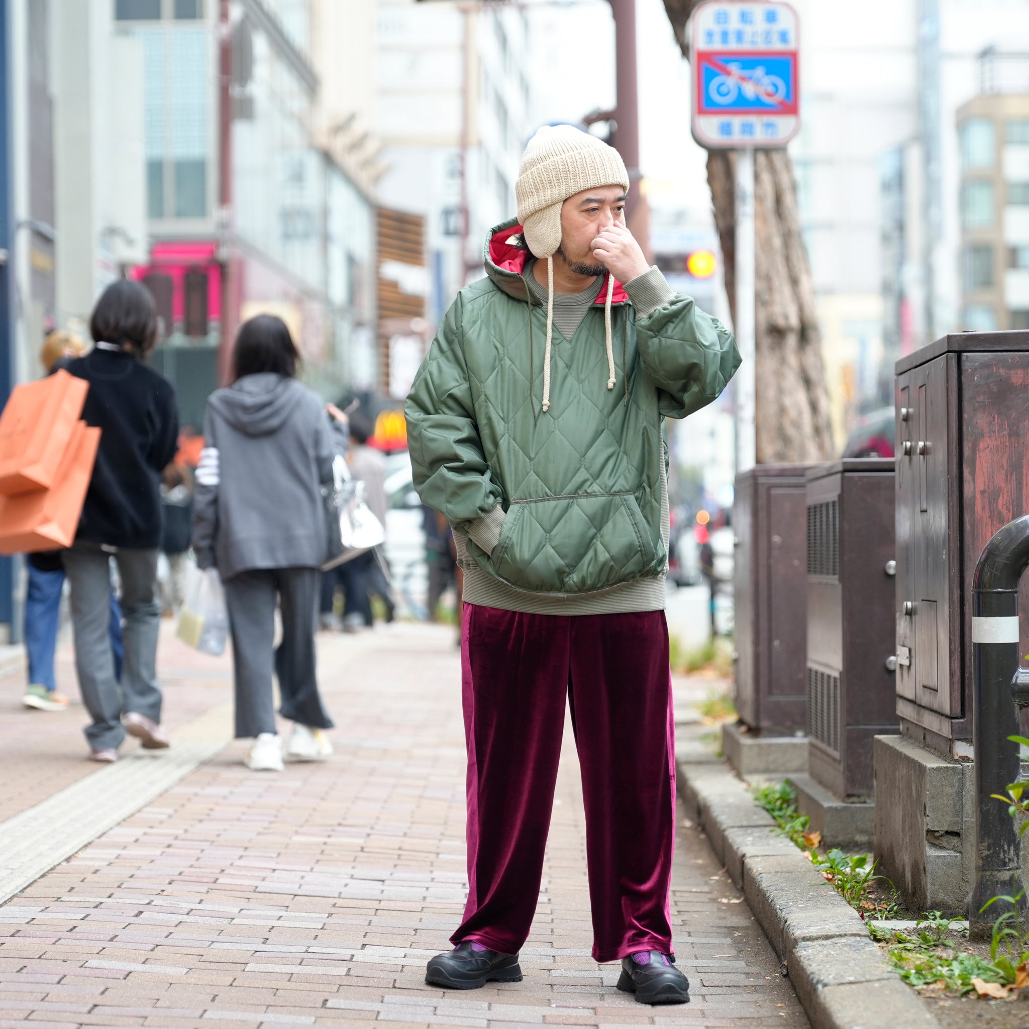 Velor Pants | Color_Wine Purple | No_L-PA-004_wine【Looper_ルーパー】