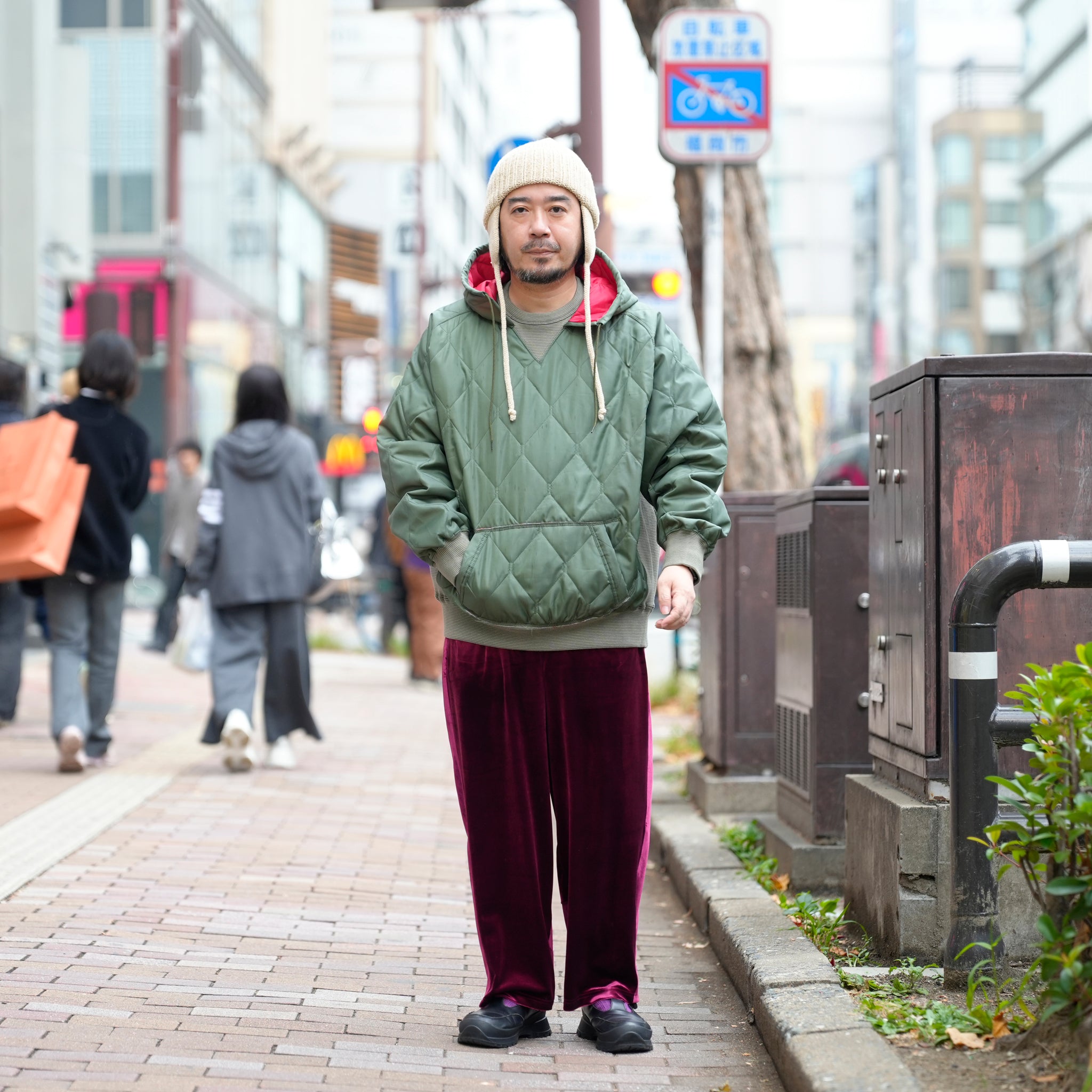 Velor Pants | Color_Wine Purple | No_L-PA-004_wine【Looper_ルーパー】