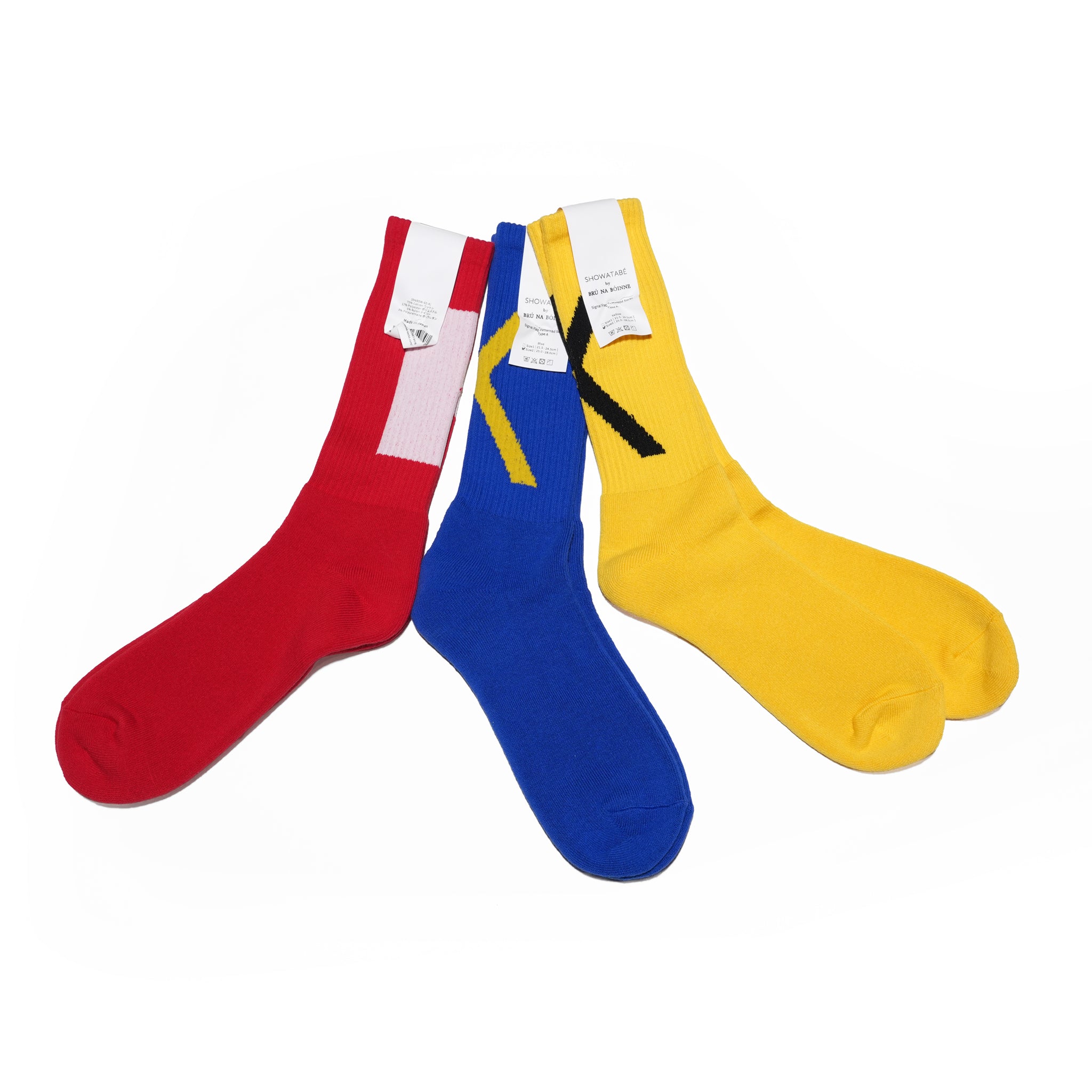 Signal Flag Patterned Socks | SHOWATABÉ by BRÚ NA BÓINNE【ネコポス選択可能】