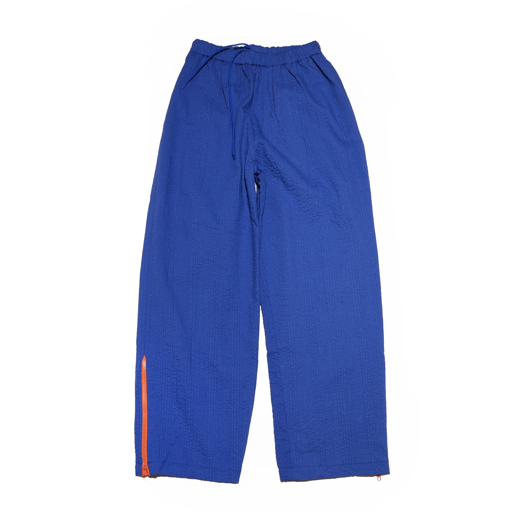 ZIP HEM SEERSUCKER PANTS – Blue | HCAE