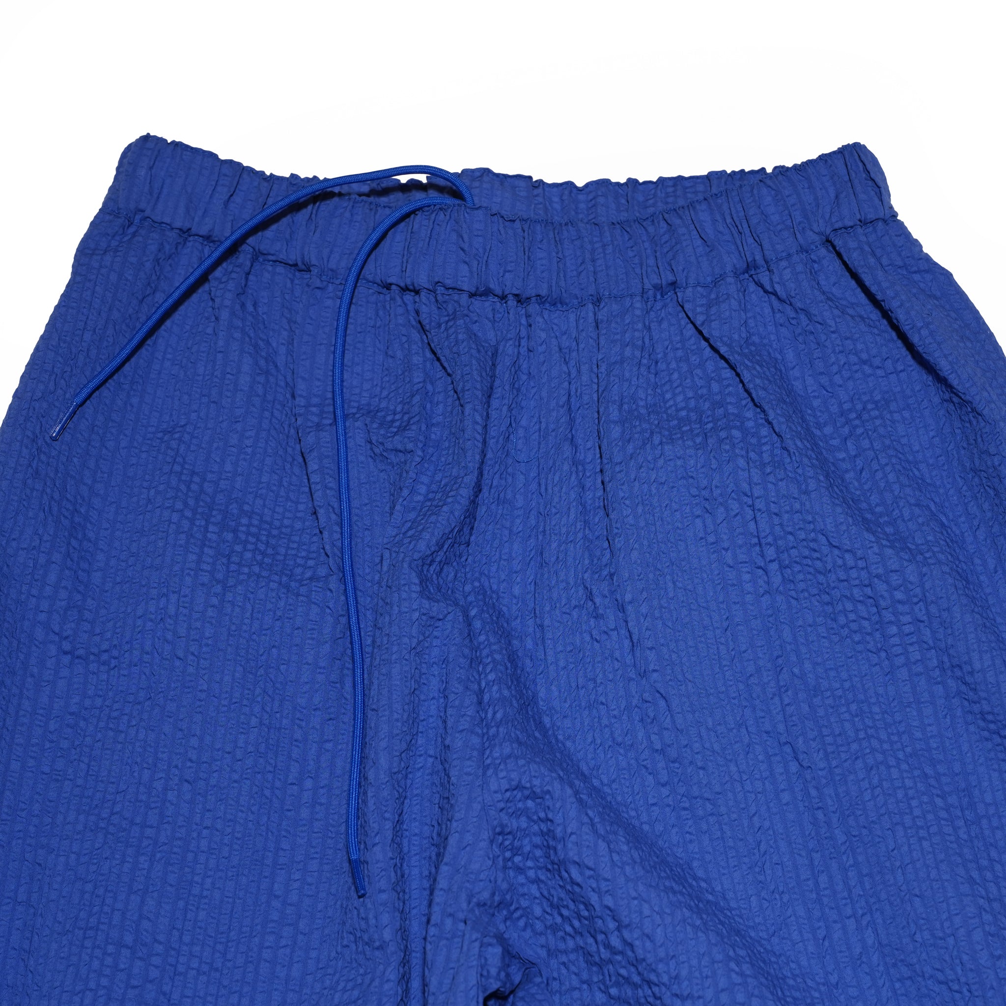ZIP HEM SEERSUCKER PANTS – Blue | HCAE