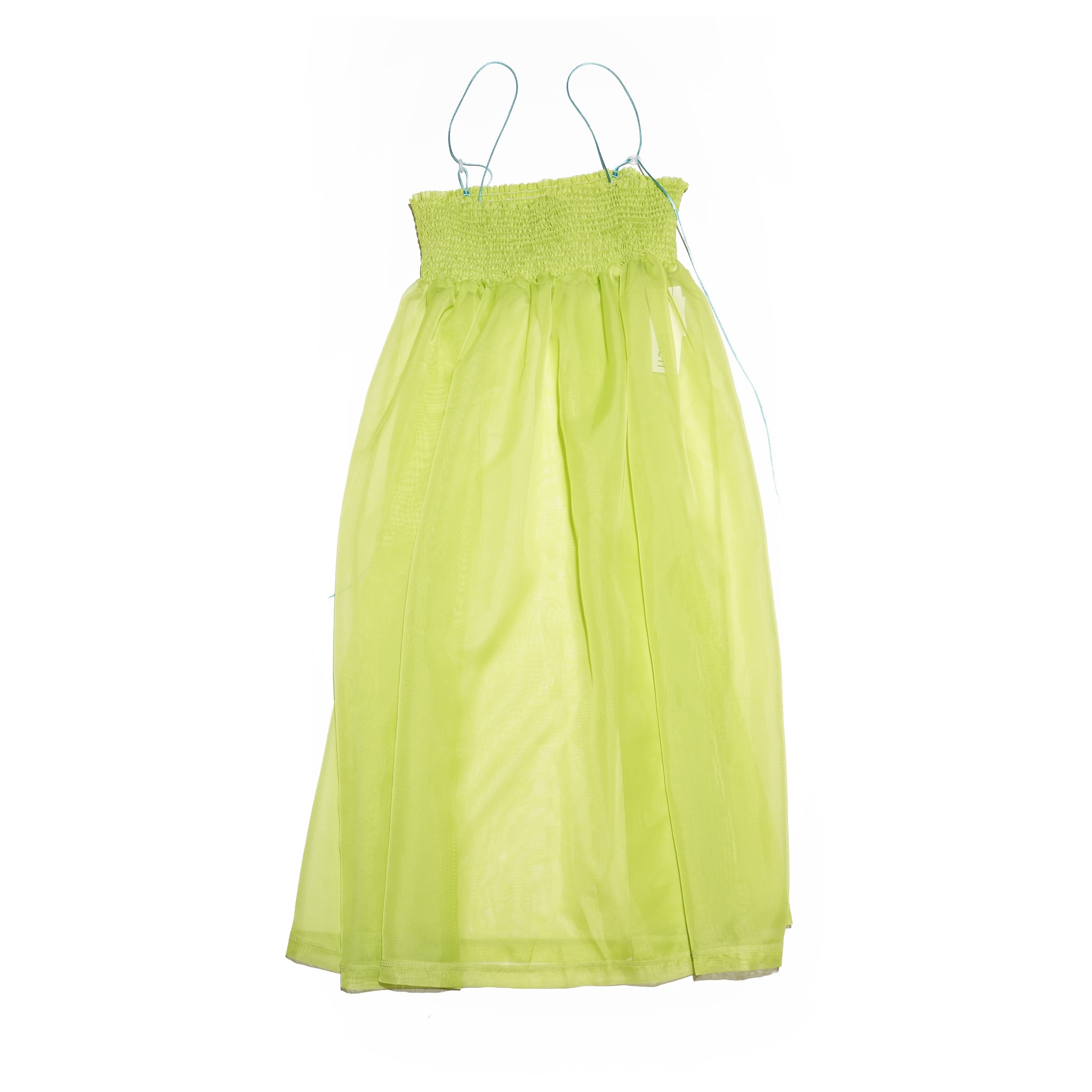 ORGANDY SHEER LAYERED DRESS – Green | HCAE
