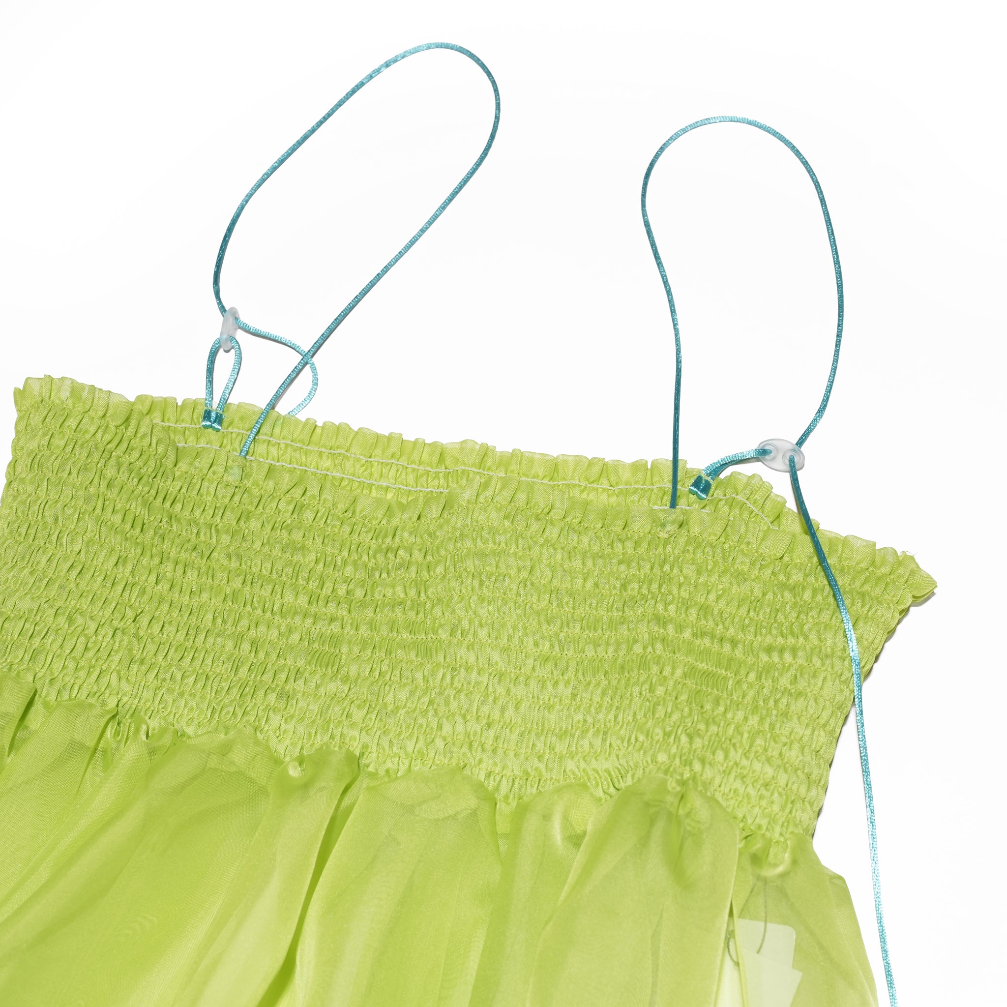 ORGANDY SHEER LAYERED DRESS – Green | HCAE