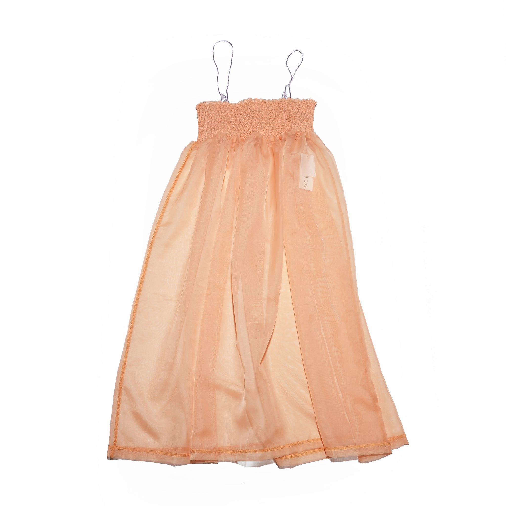 ORGANDY SHEER LAYERED DRESS – Orange | HCAE