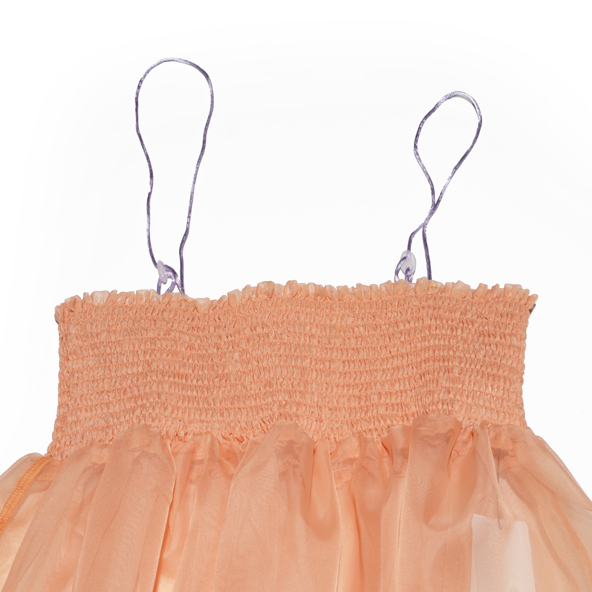 ORGANDY SHEER LAYERED DRESS – Orange | HCAE