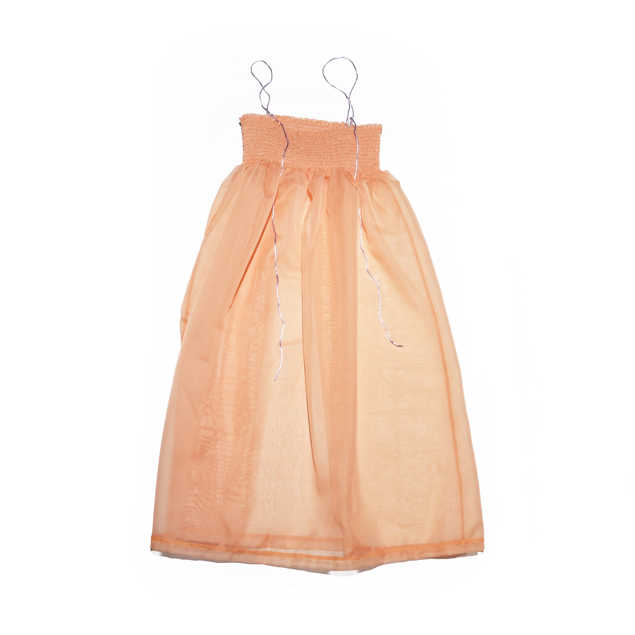 ORGANDY SHEER LAYERED DRESS – Orange | HCAE