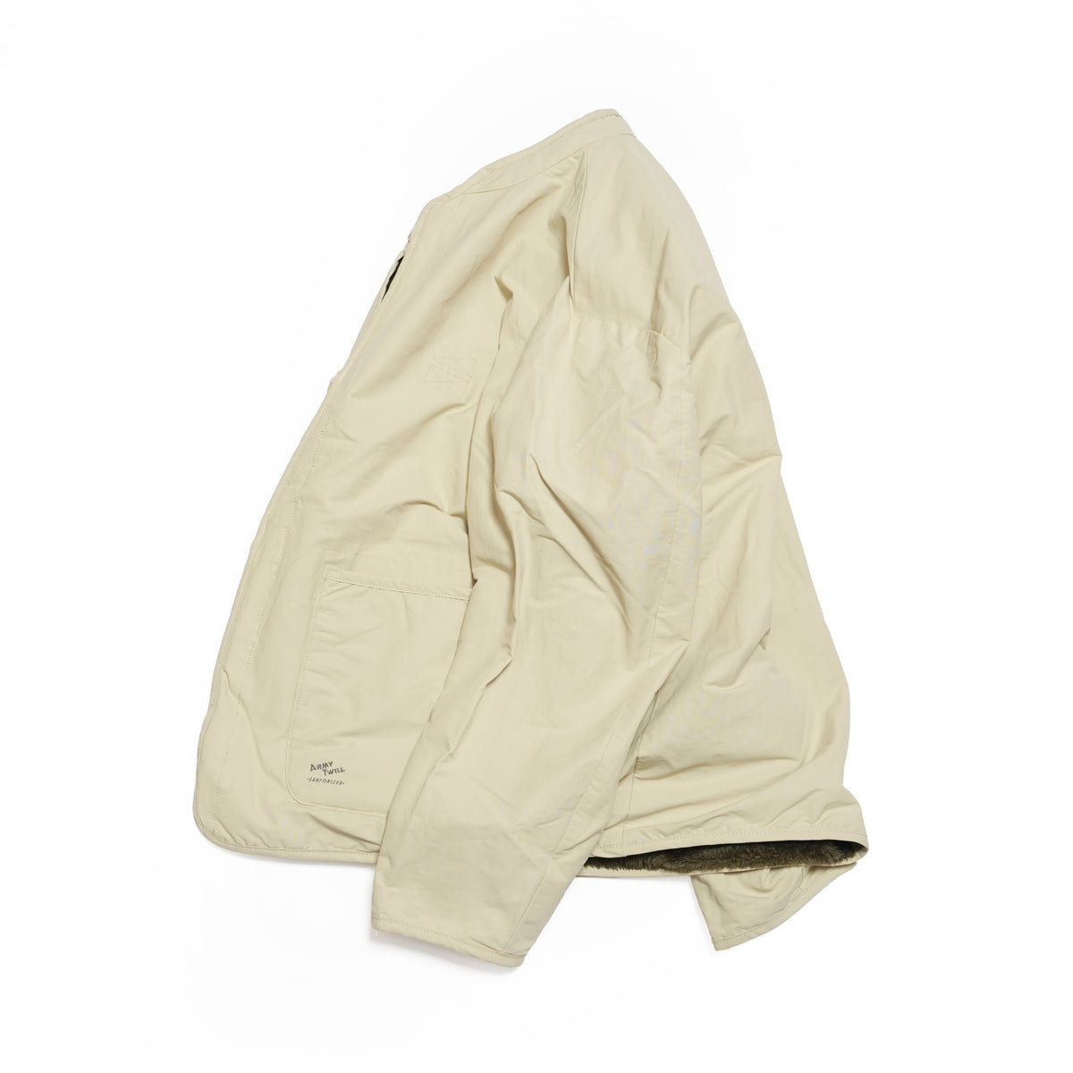 CottonNylon Reversible Jacket – Ivory | ARMY TWILL