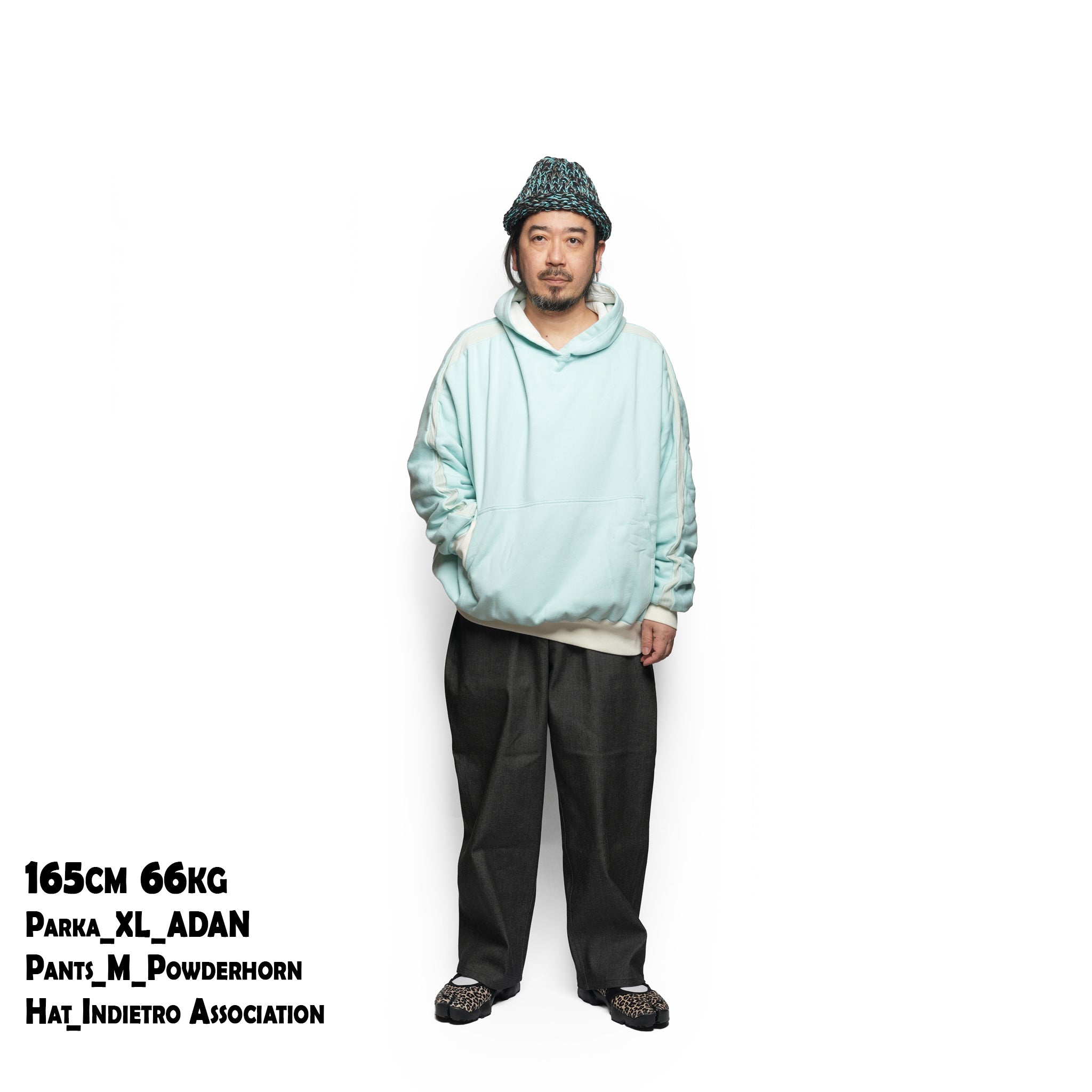 D/S Hooded Sweatshirt – Sax | ADAN