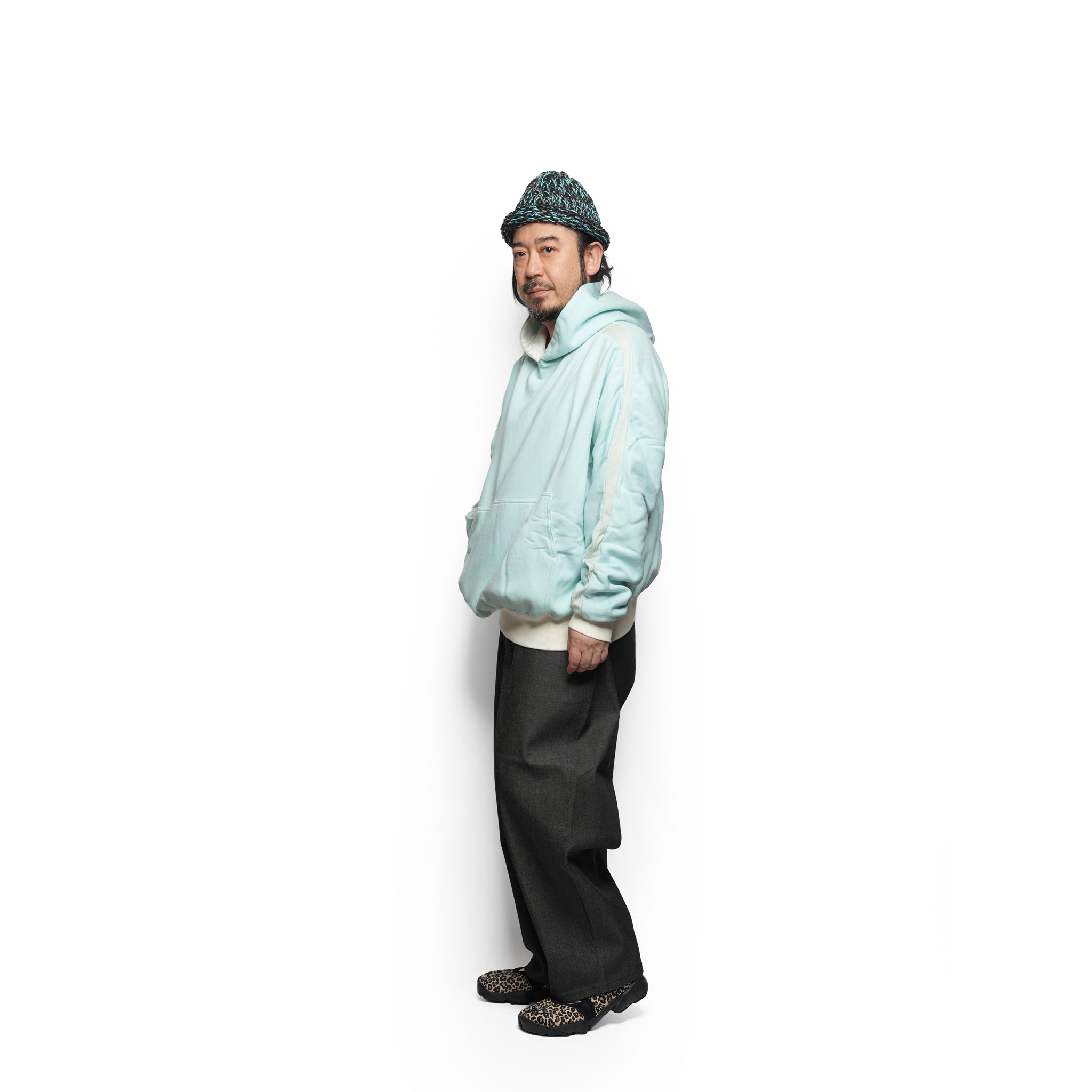 D/S Hooded Sweatshirt – Sax | ADAN