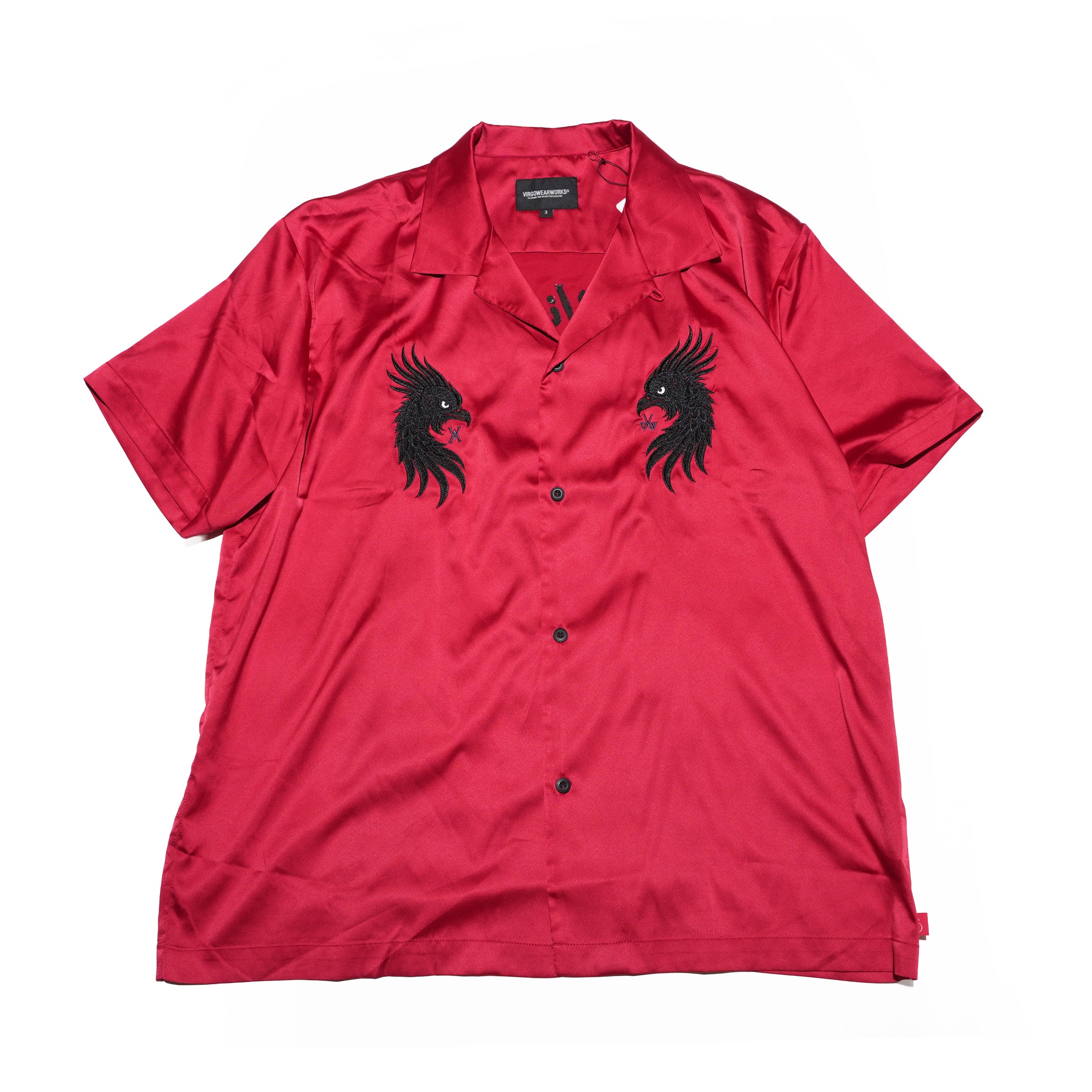 LUXE BOWLING SATIN SHIRT – Red | VIRGOwearworks