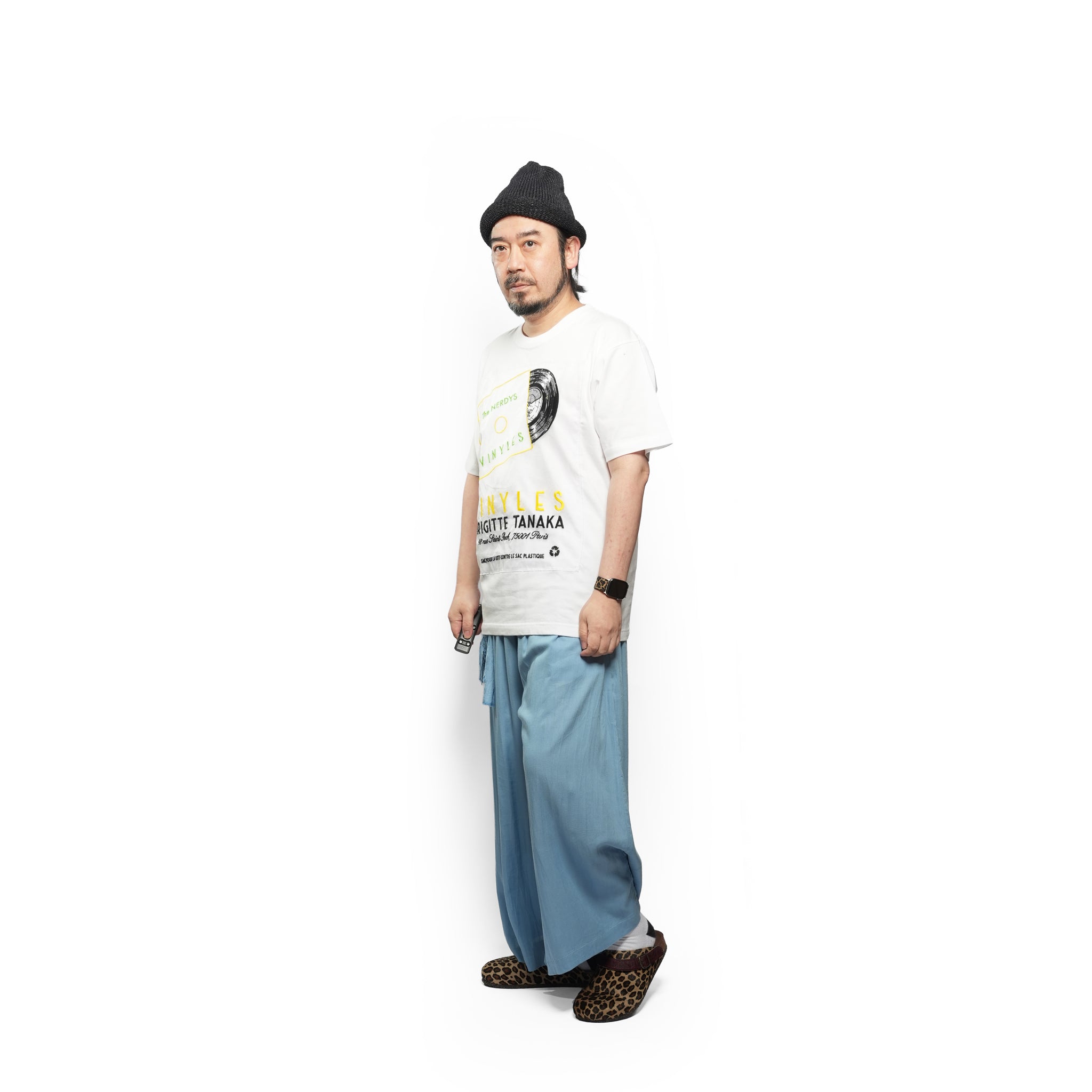 Brigitte Tanaka × The NERDYS VINYLES T-shirt – White | The NERDYS