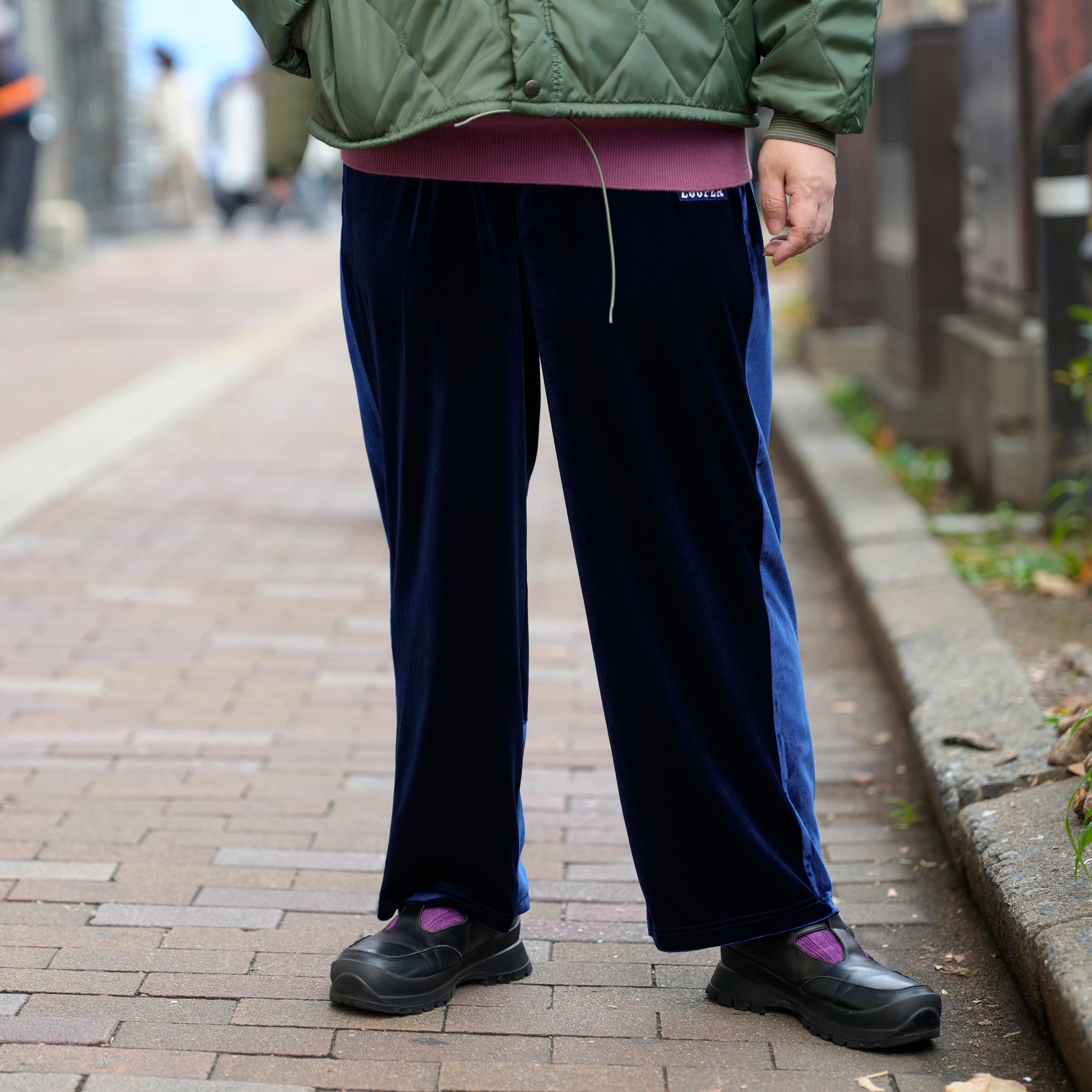 Velor Pants | Color_Navy | No_L-PA-004_navy【Looper_ルーパー】