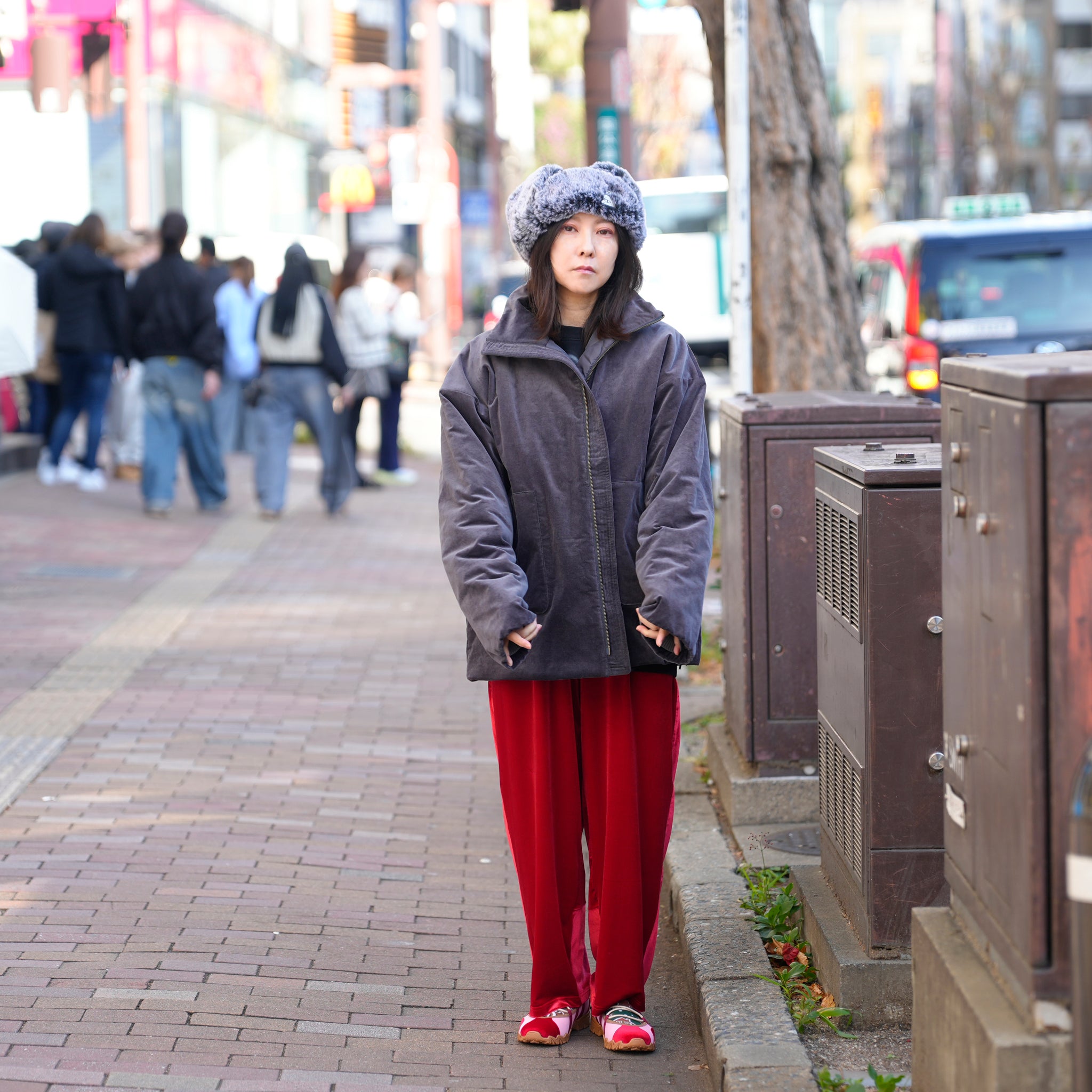 Velor Pants | Color_Red | No_L-PA-004_red【Looper_ルーパー】