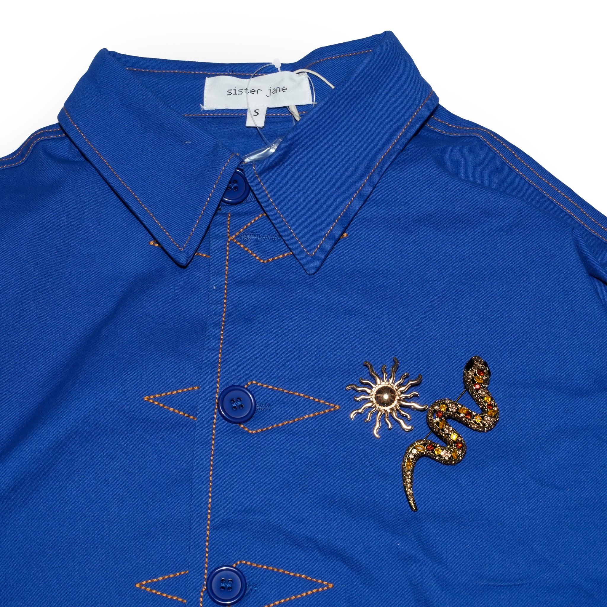 Mariposa Workwear Jacket | Color_Blue | No_32SM00JKM061BLE_BLUE【SISTER JANE_シスタージェーン】