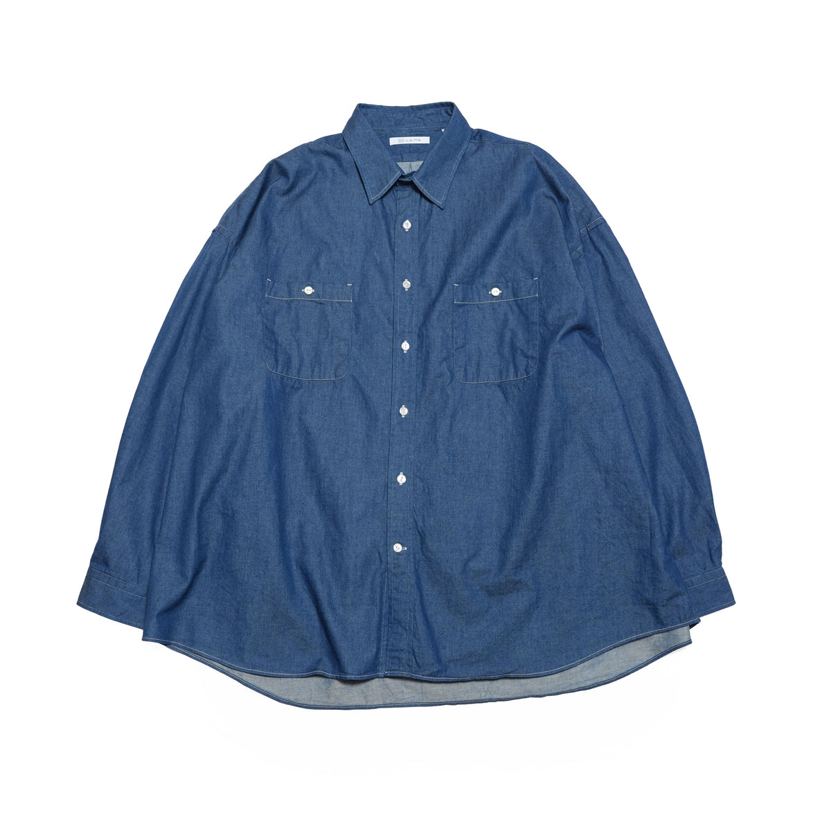 REGULAR WIDE W POCKET SHIRT-DENIM 2026AW – Navy | CATTA SHIRTS