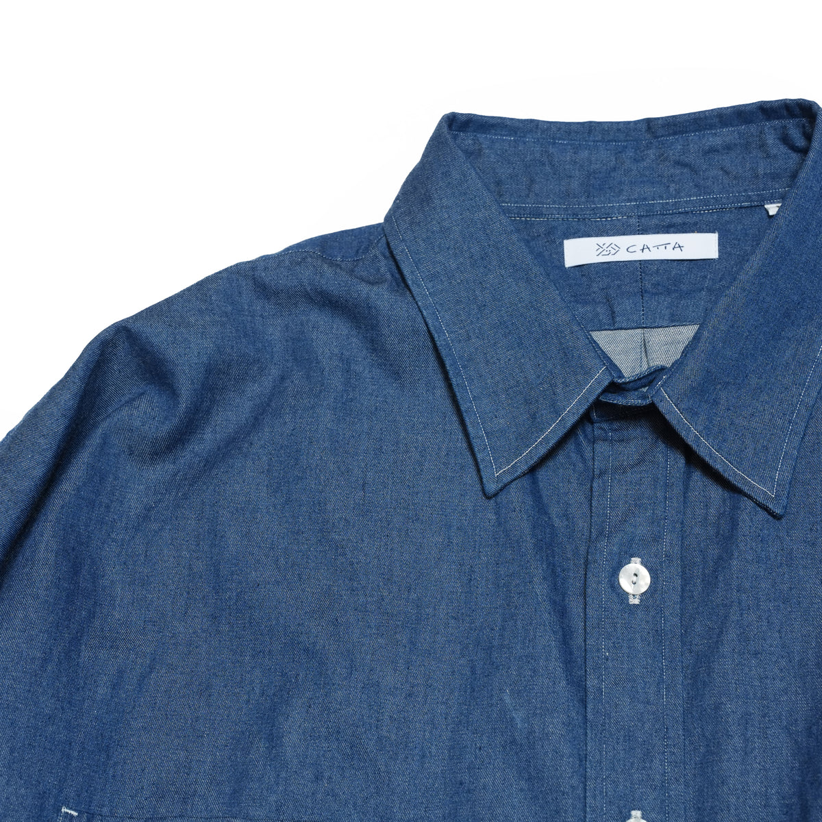 REGULAR WIDE W POCKET SHIRT-DENIM 2026AW – Navy | CATTA SHIRTS