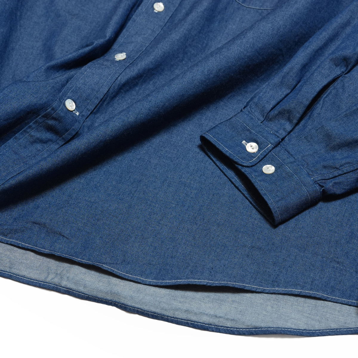 REGULAR WIDE W POCKET SHIRT-DENIM 2026AW – Navy | CATTA SHIRTS