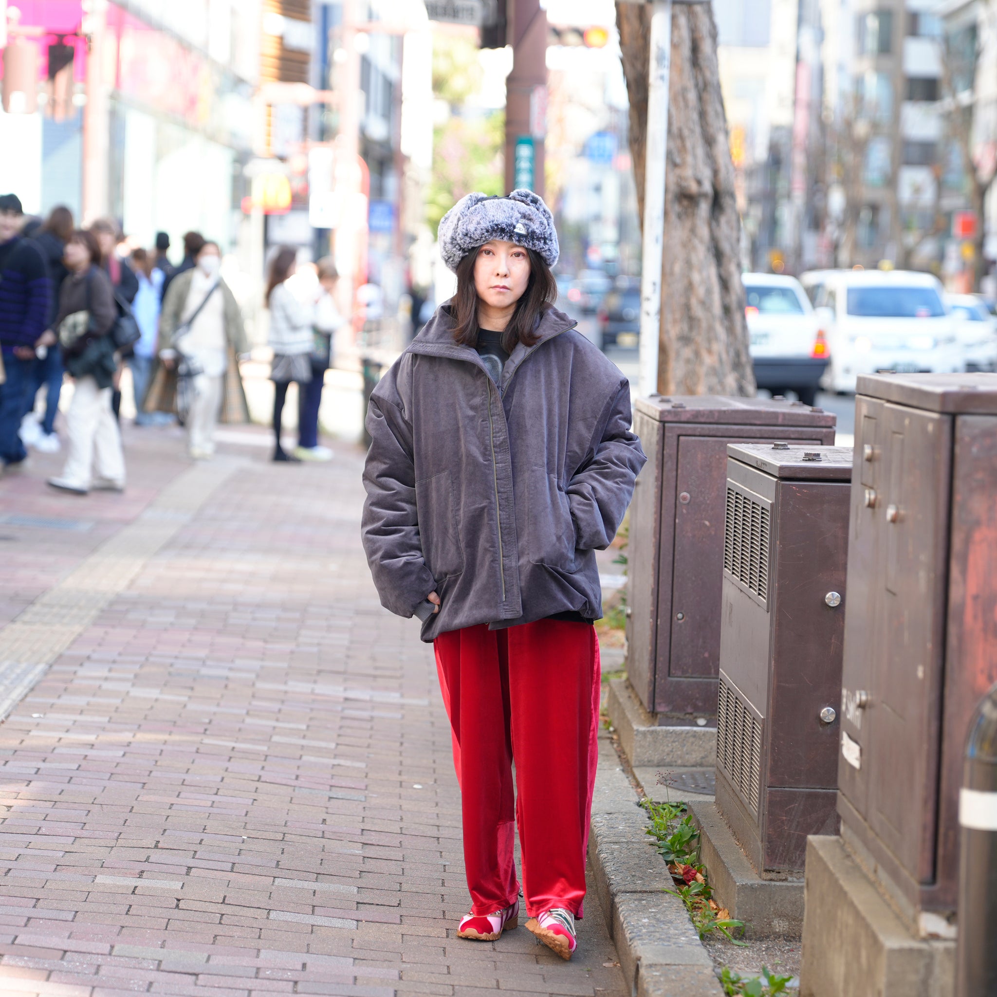 Velor Pants | Color_Red | No_L-PA-004_red【Looper_ルーパー】