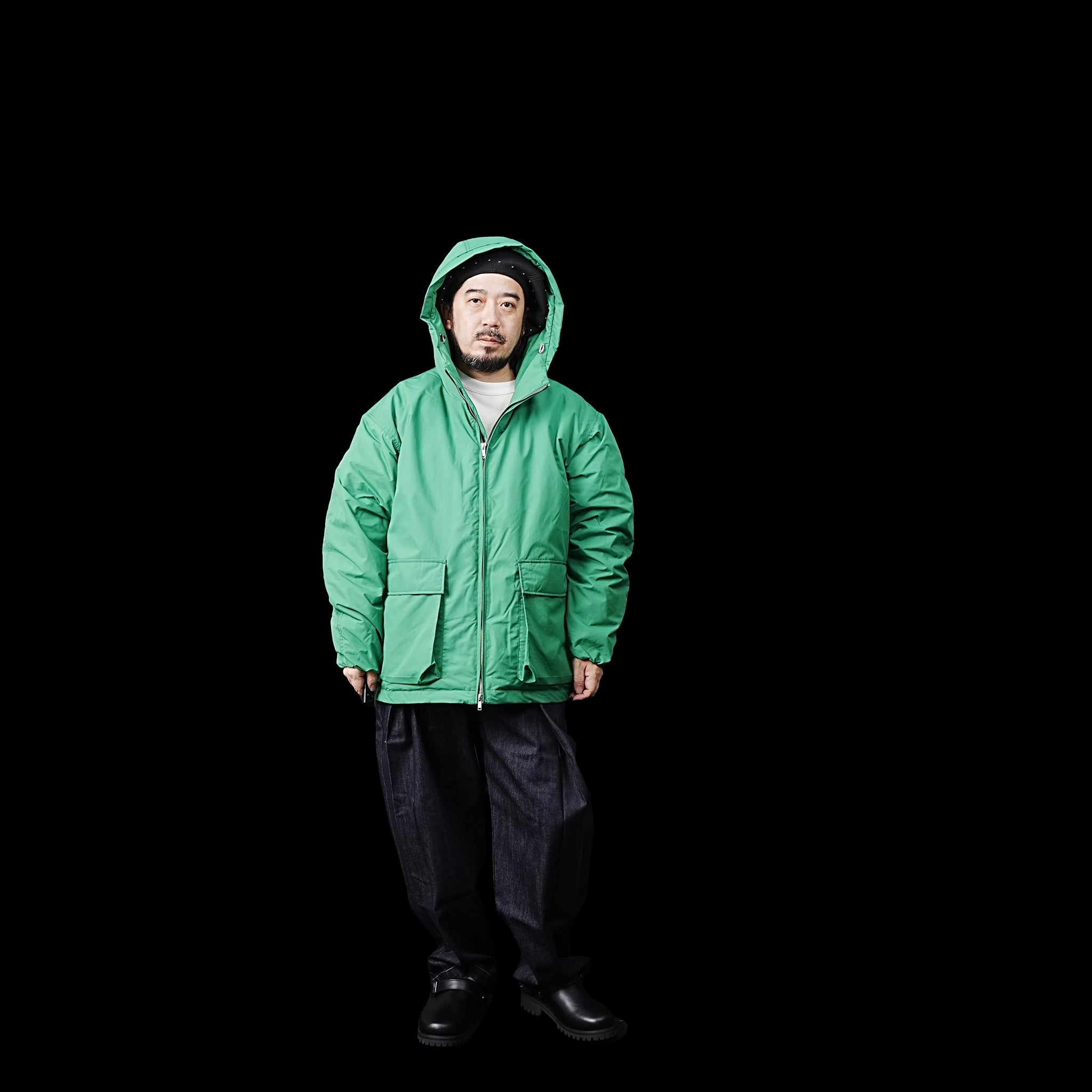 No:FEW23WJK5107 | Name:ZIP UP DOWN PARKA | Color:Green【MIFFEW_ミフュー】