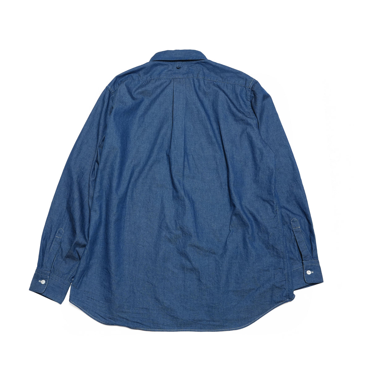 REGULAR COLLAR W POCKET SHIRT-DENIM – Navy | CATTA