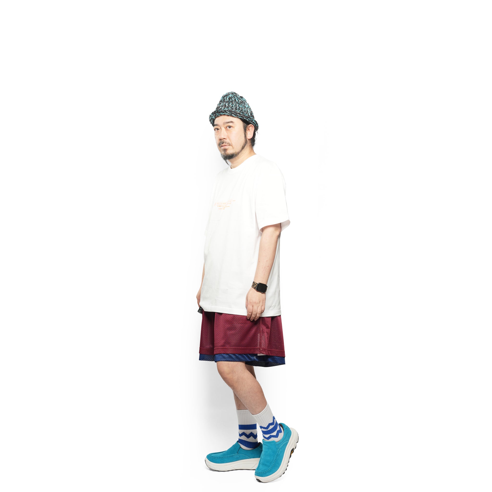 _230 リバーシブルメッシュショーツ – Bordeaux × Dark Navy | UNTRACE