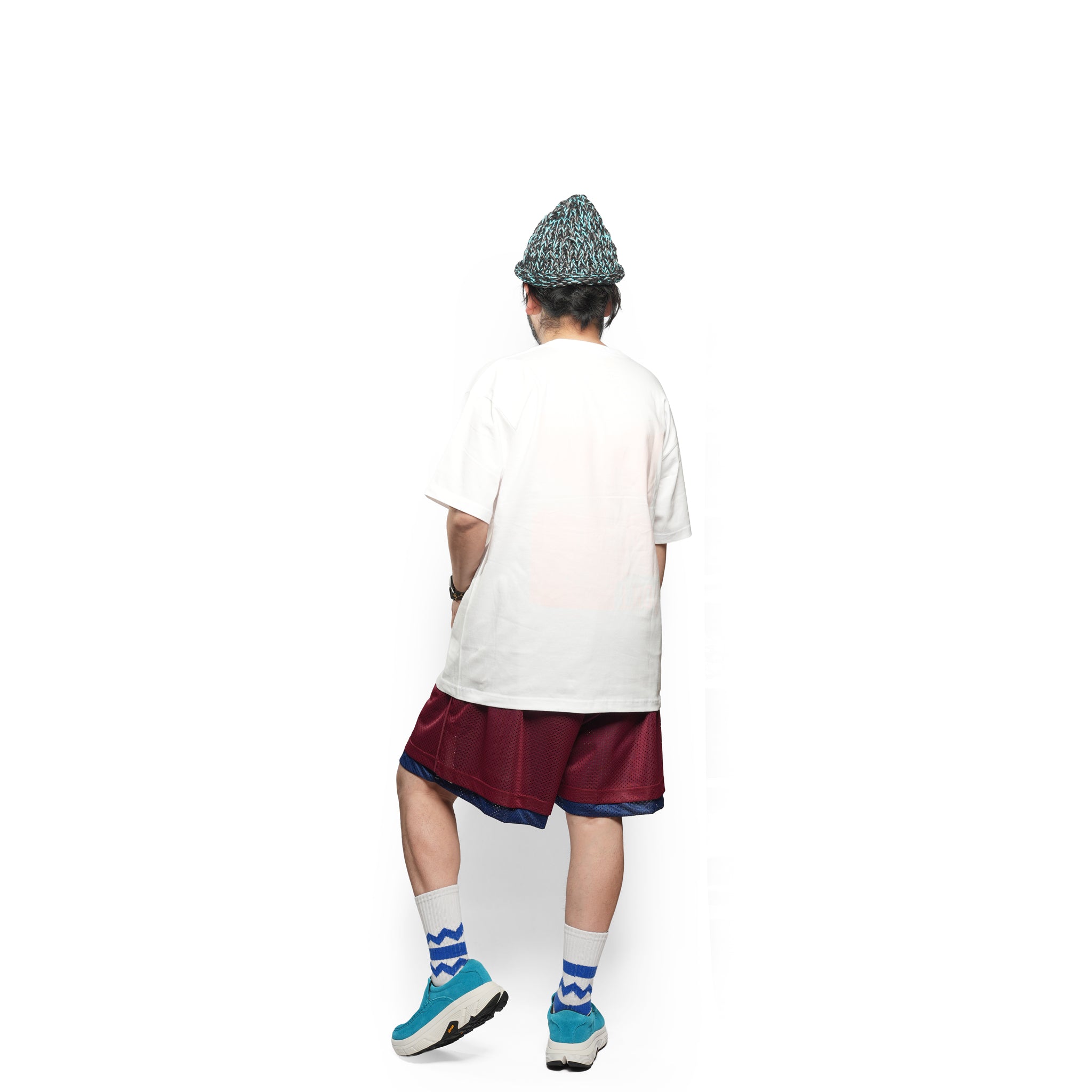 _230 リバーシブルメッシュショーツ – Bordeaux × Dark Navy | UNTRACE