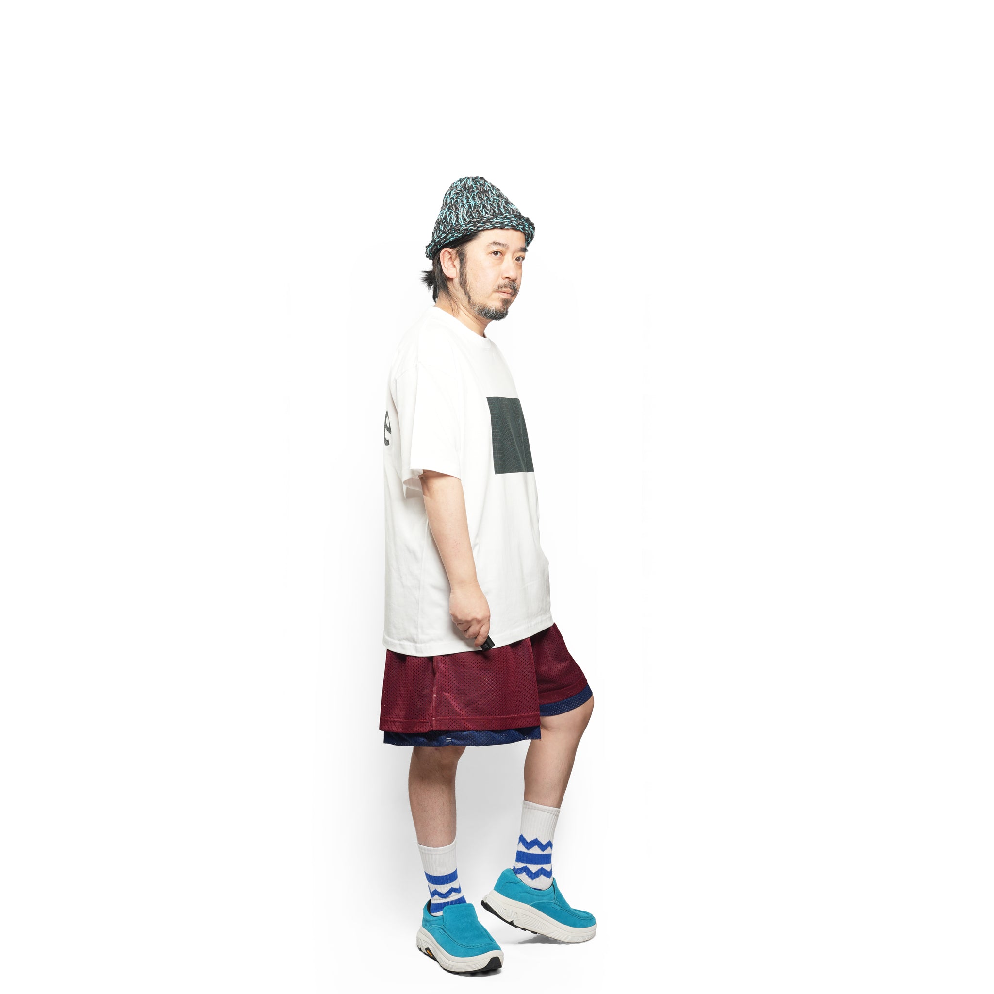_230 リバーシブルメッシュショーツ – Bordeaux × Dark Navy | UNTRACE