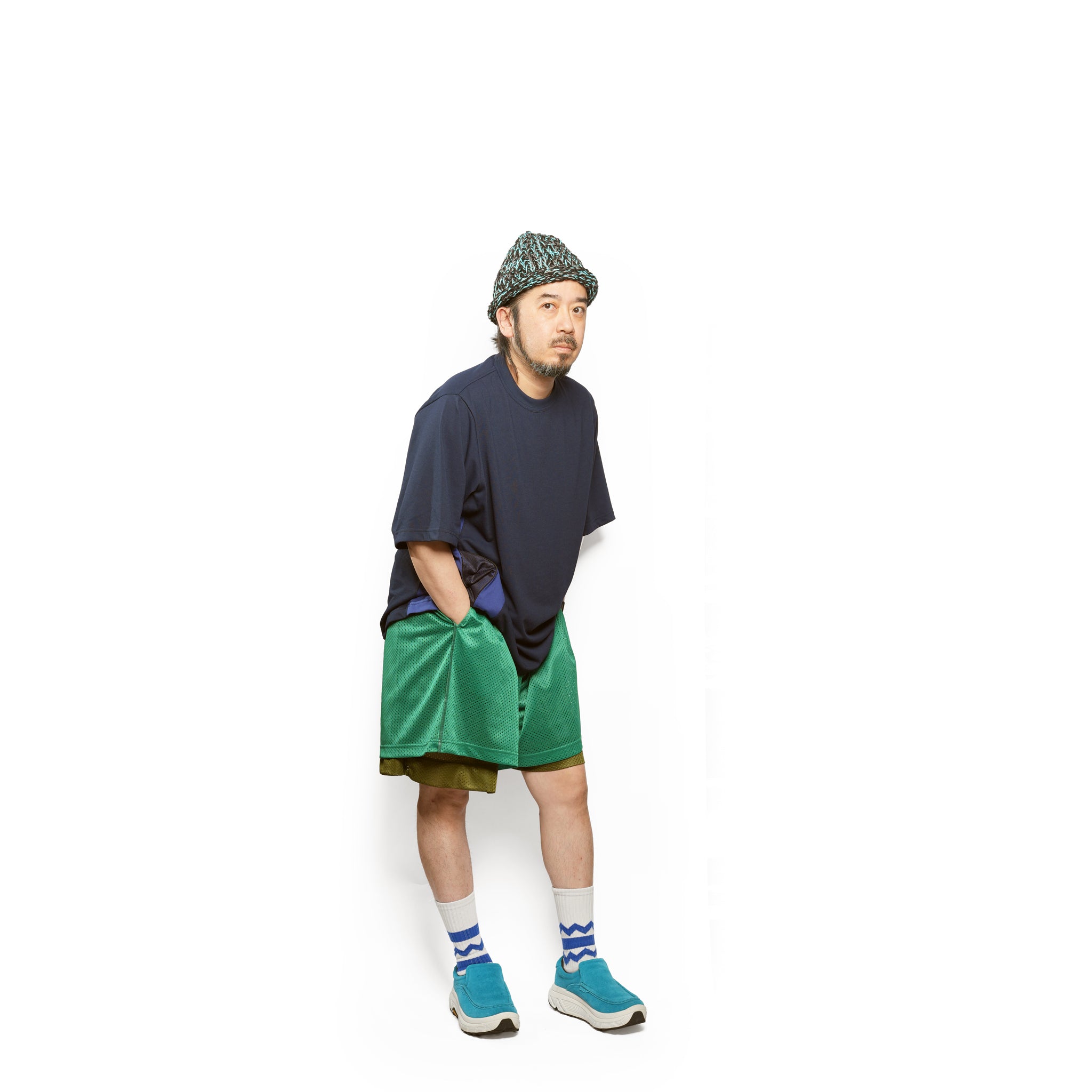 _270 ベンチレーションTEE S/S – Navy × Purple | UNTRACE