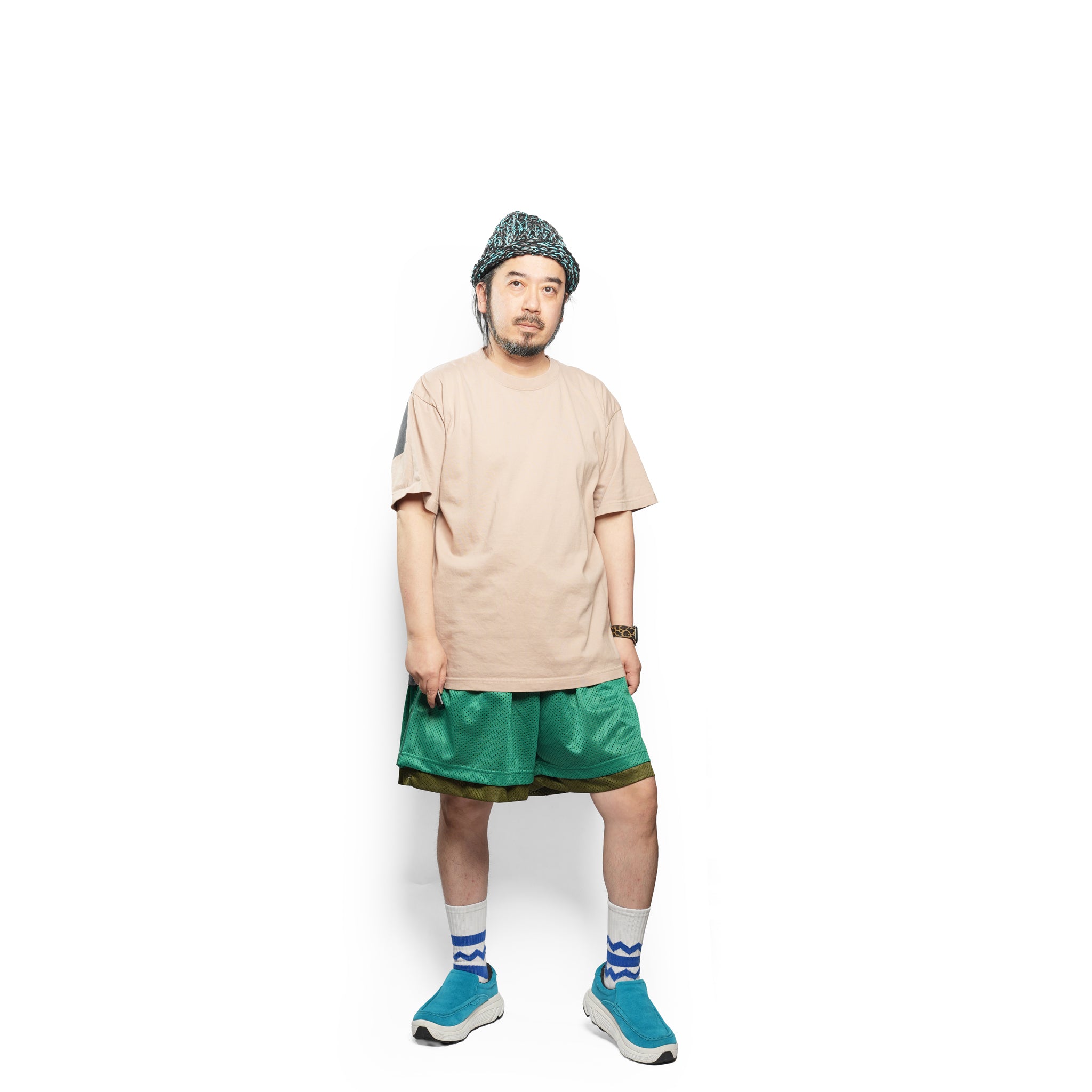 _280 Graphic tee 9 – Dusty Pink × Dark Navy | UNTRACE