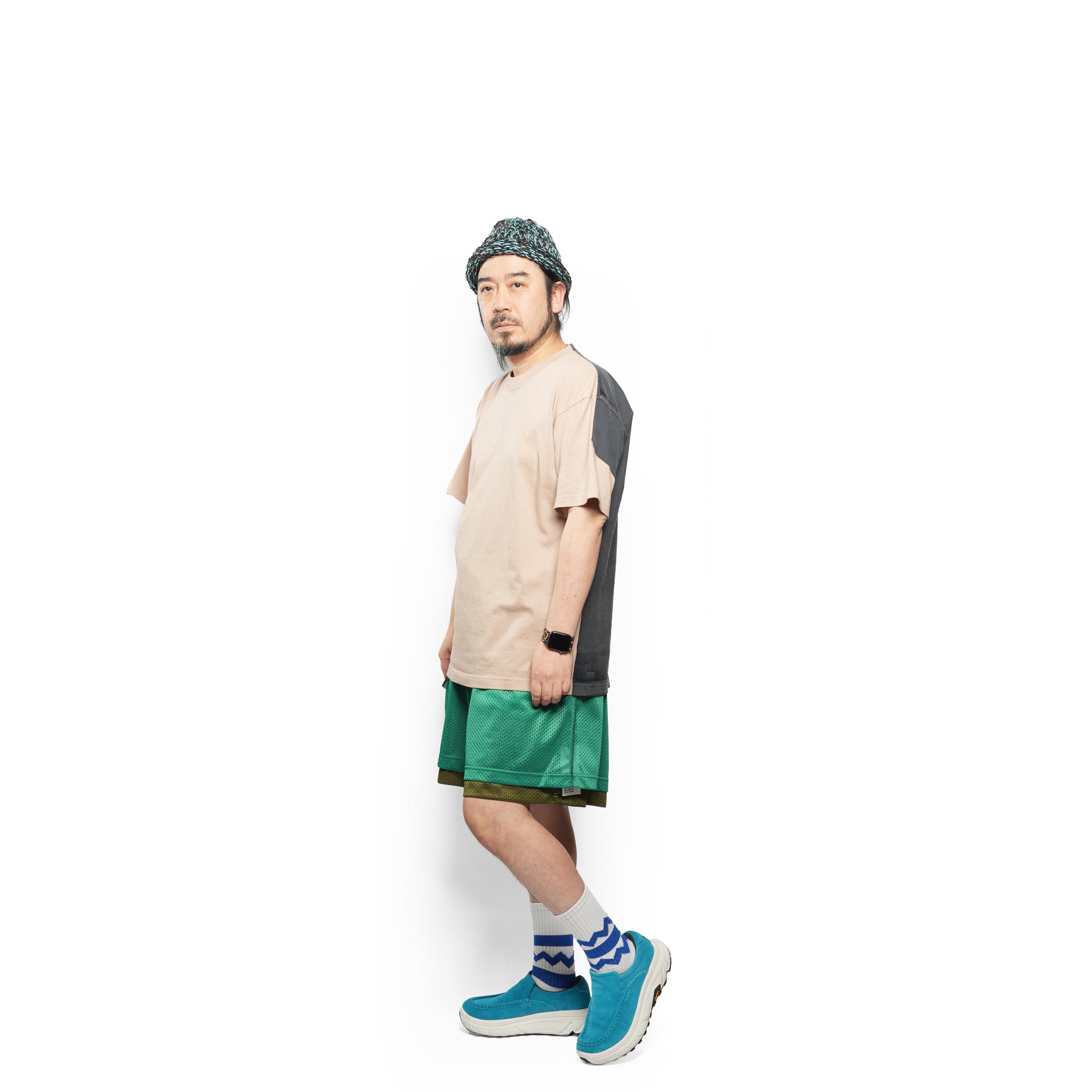 _280 Graphic tee 9 – Dusty Pink × Dark Navy | UNTRACE