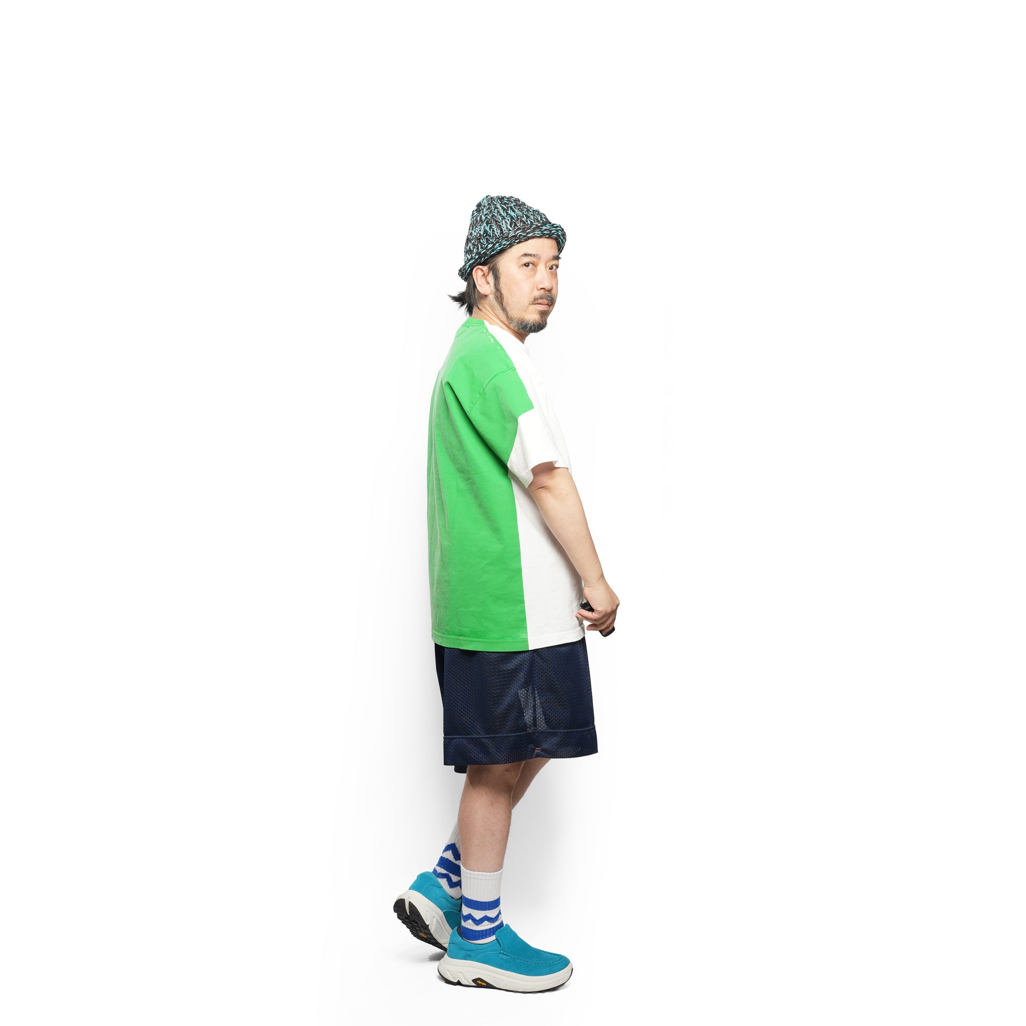 _280 Graphic tee 9 – White × Green | UNTRACE