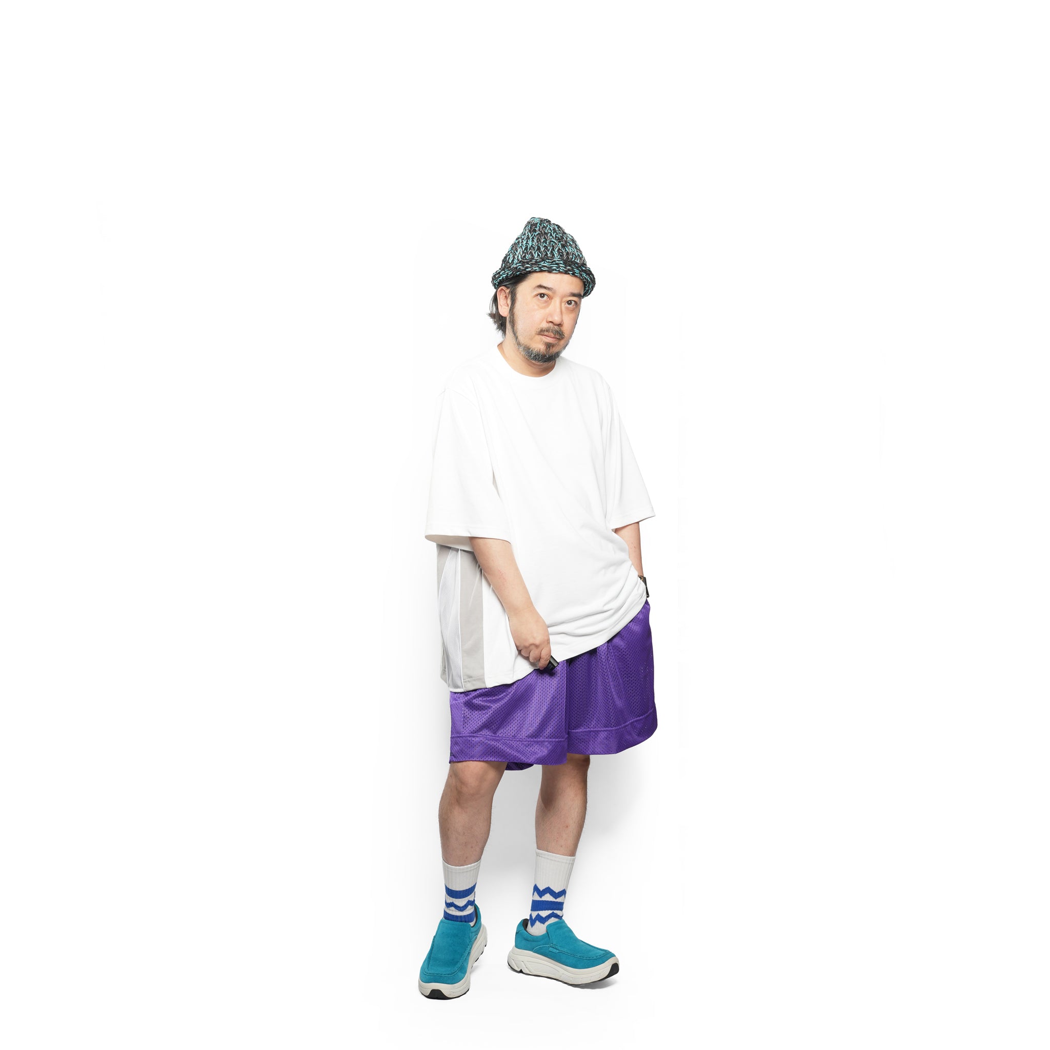 _270 ベンチレーションTEE S/S – White × Gray | UNTRACE