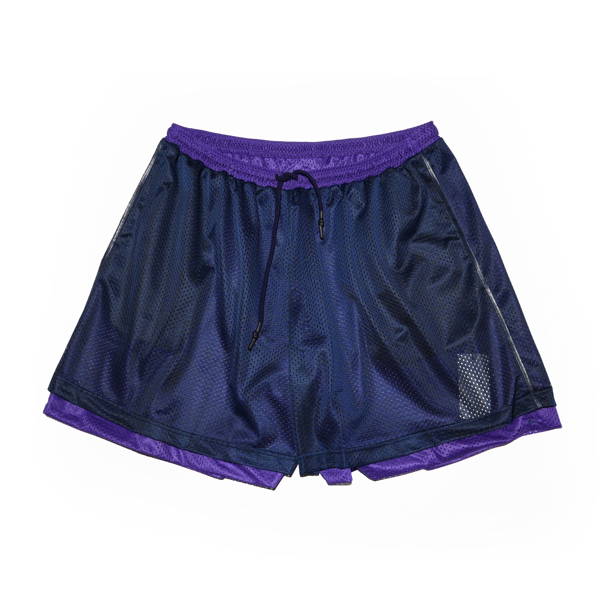 _230 リバーシブルメッシュショーツ – Dark Navy × Purple | UNTRACE