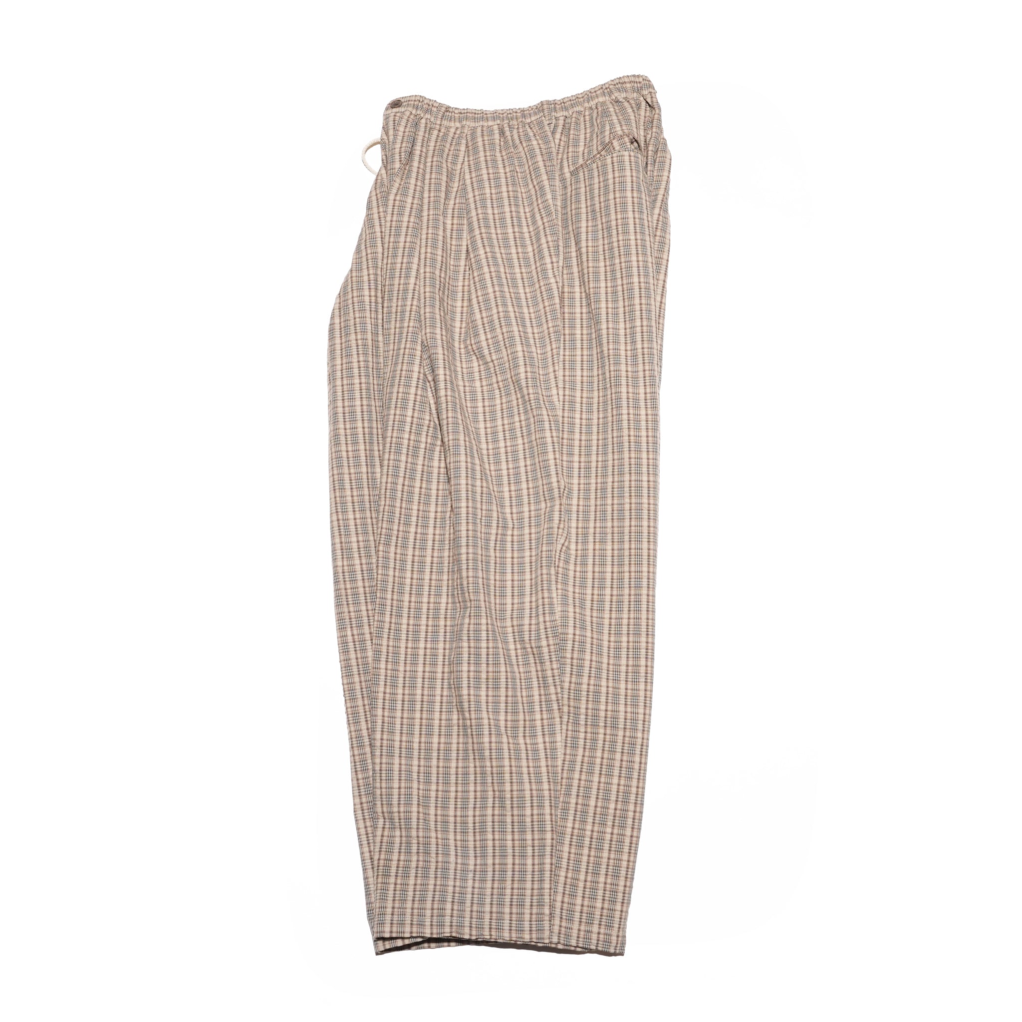 Checkered wide pants – Beige | MODEM DESIGN