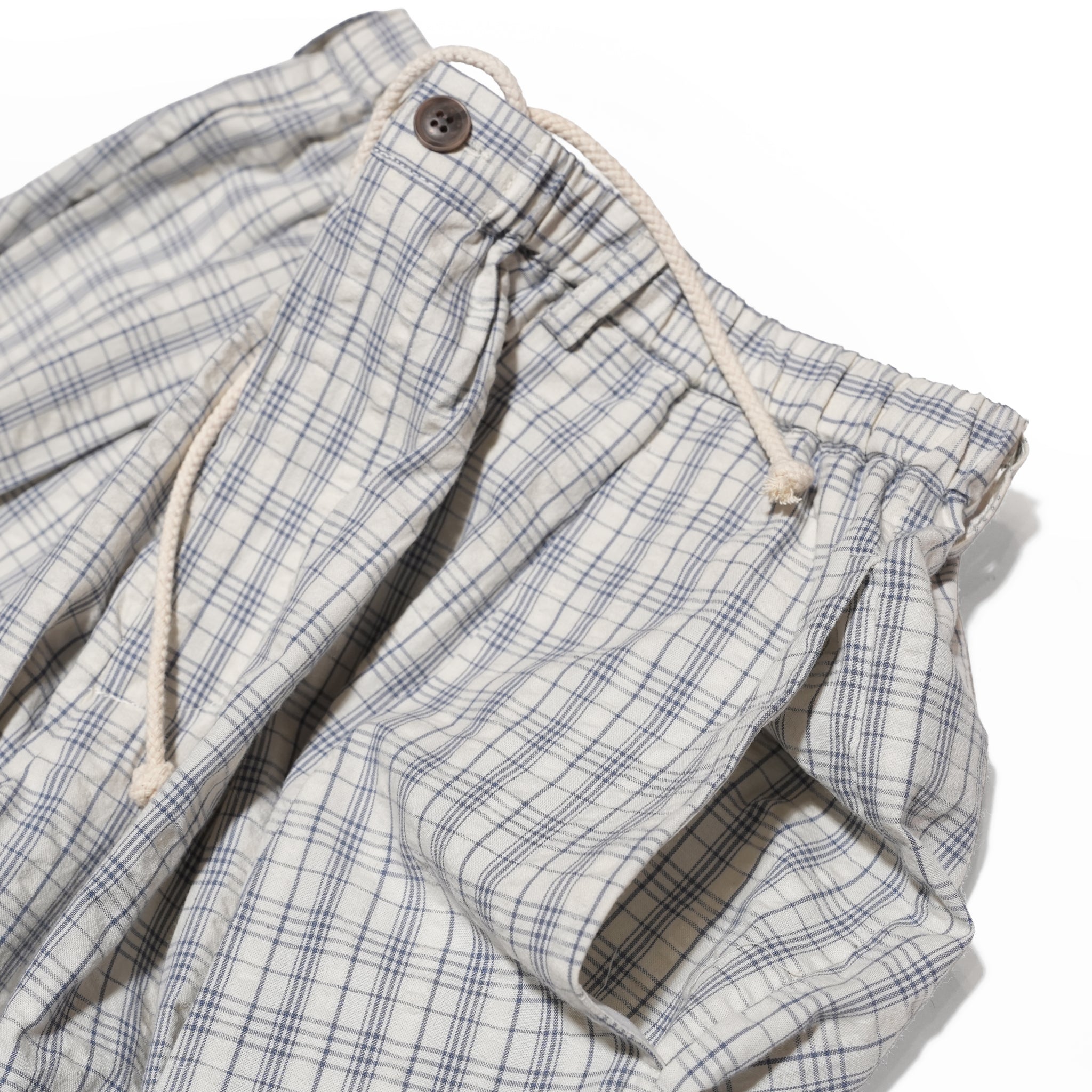 Checkered wide pants – White | MODEM DESIGN