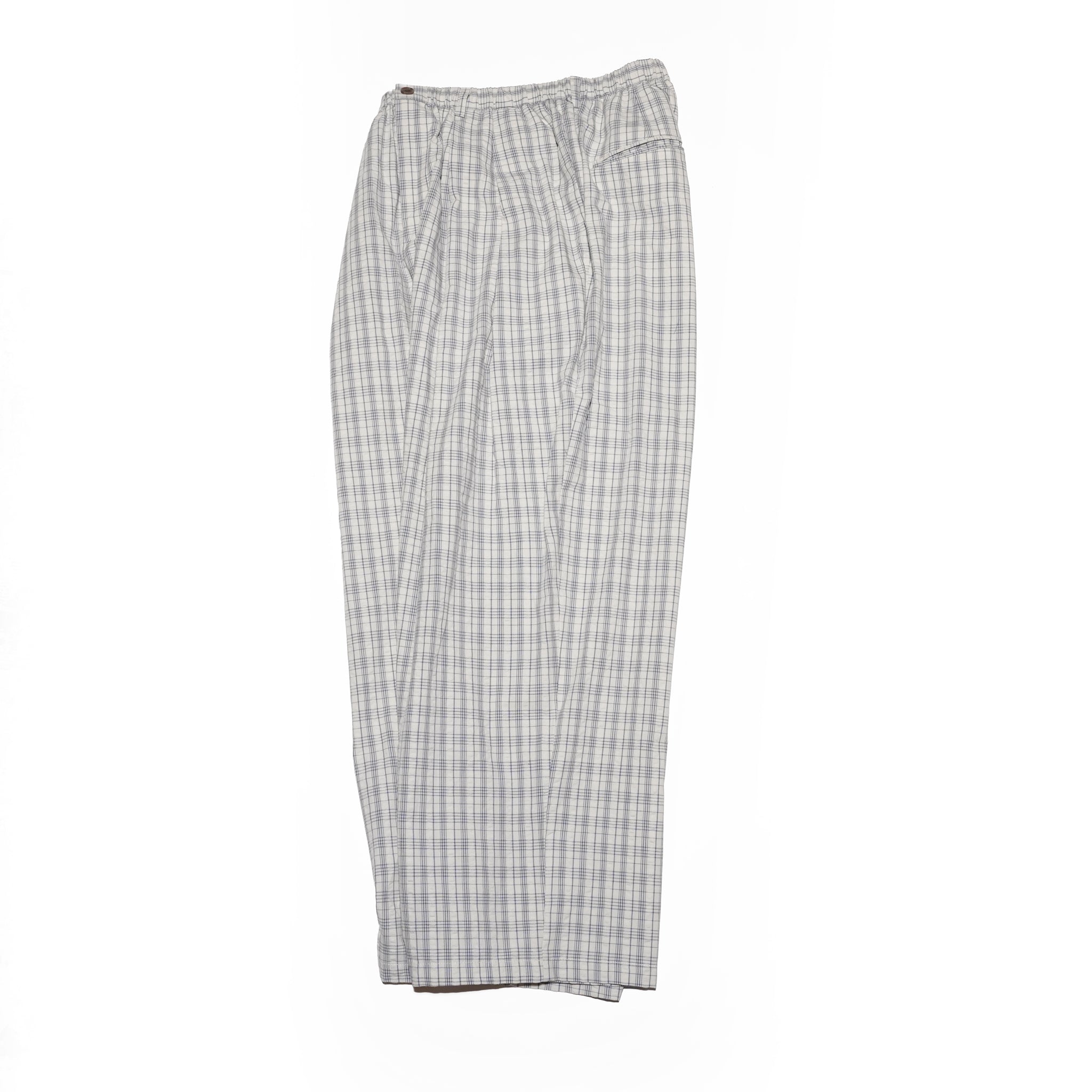 Checkered wide pants – White | MODEM DESIGN