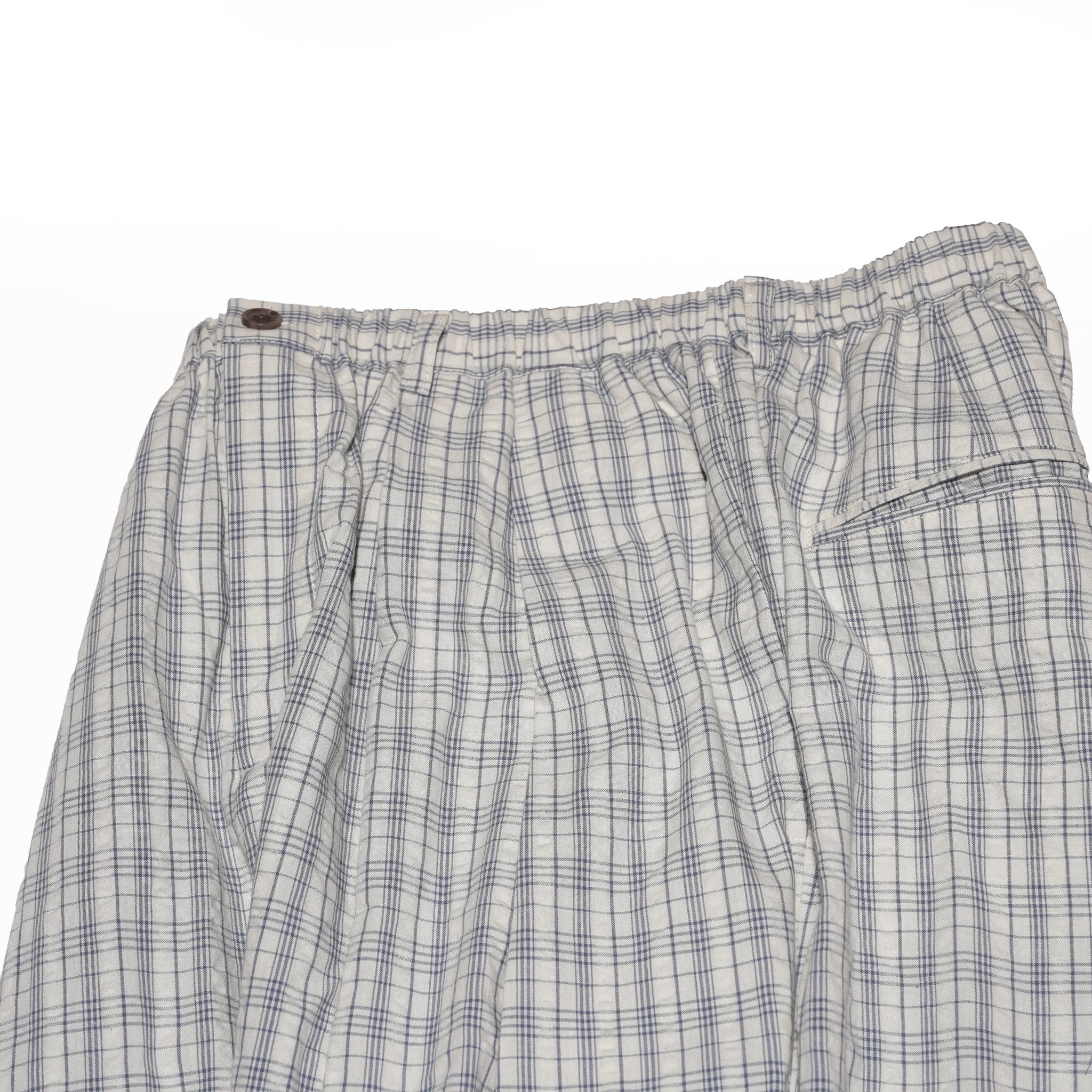 Checkered wide pants – White | MODEM DESIGN
