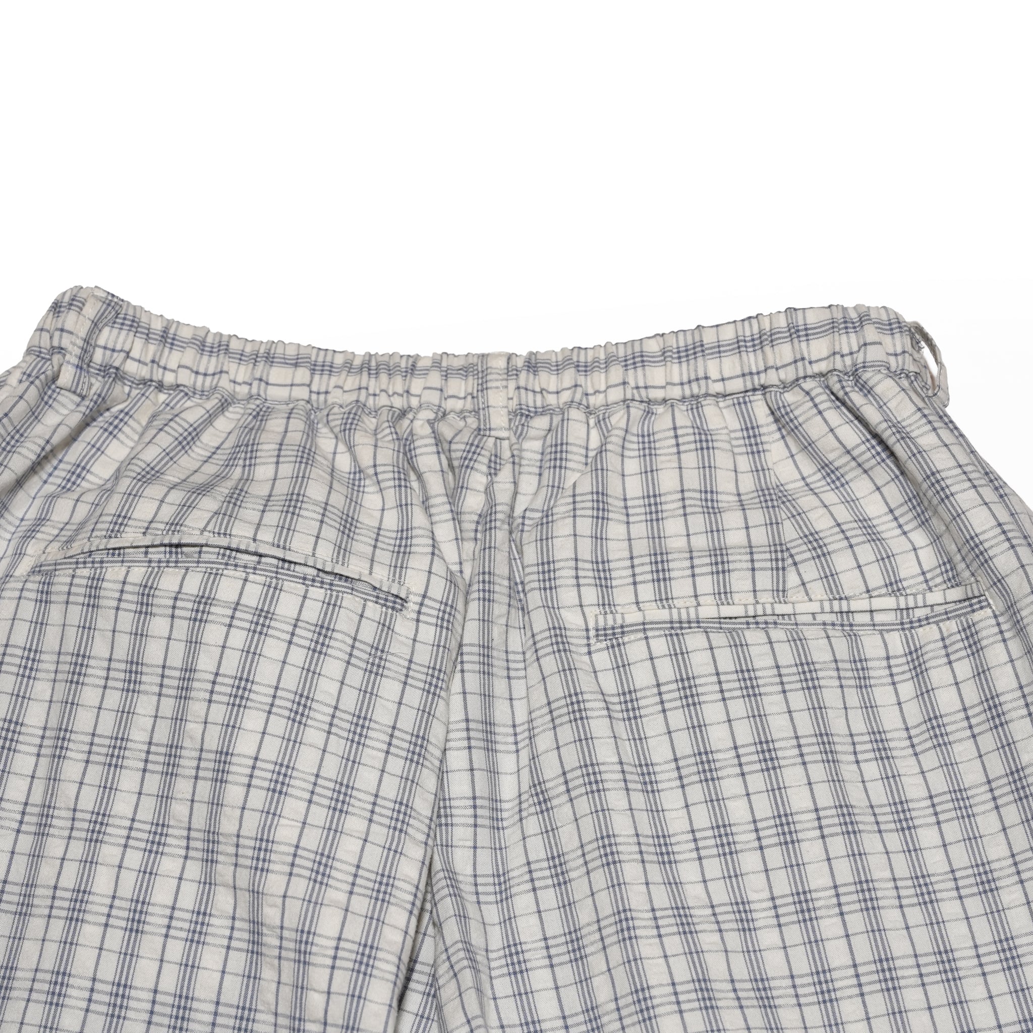 Checkered wide pants – White | MODEM DESIGN
