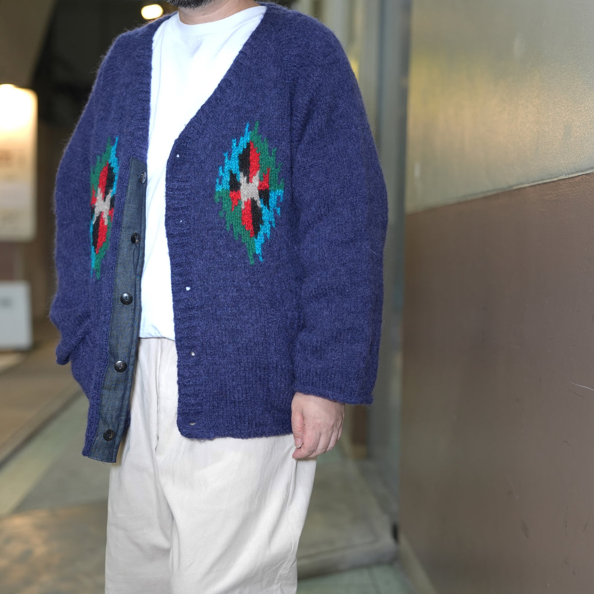 chimayo cardigan – Navy | SLOW HANDS