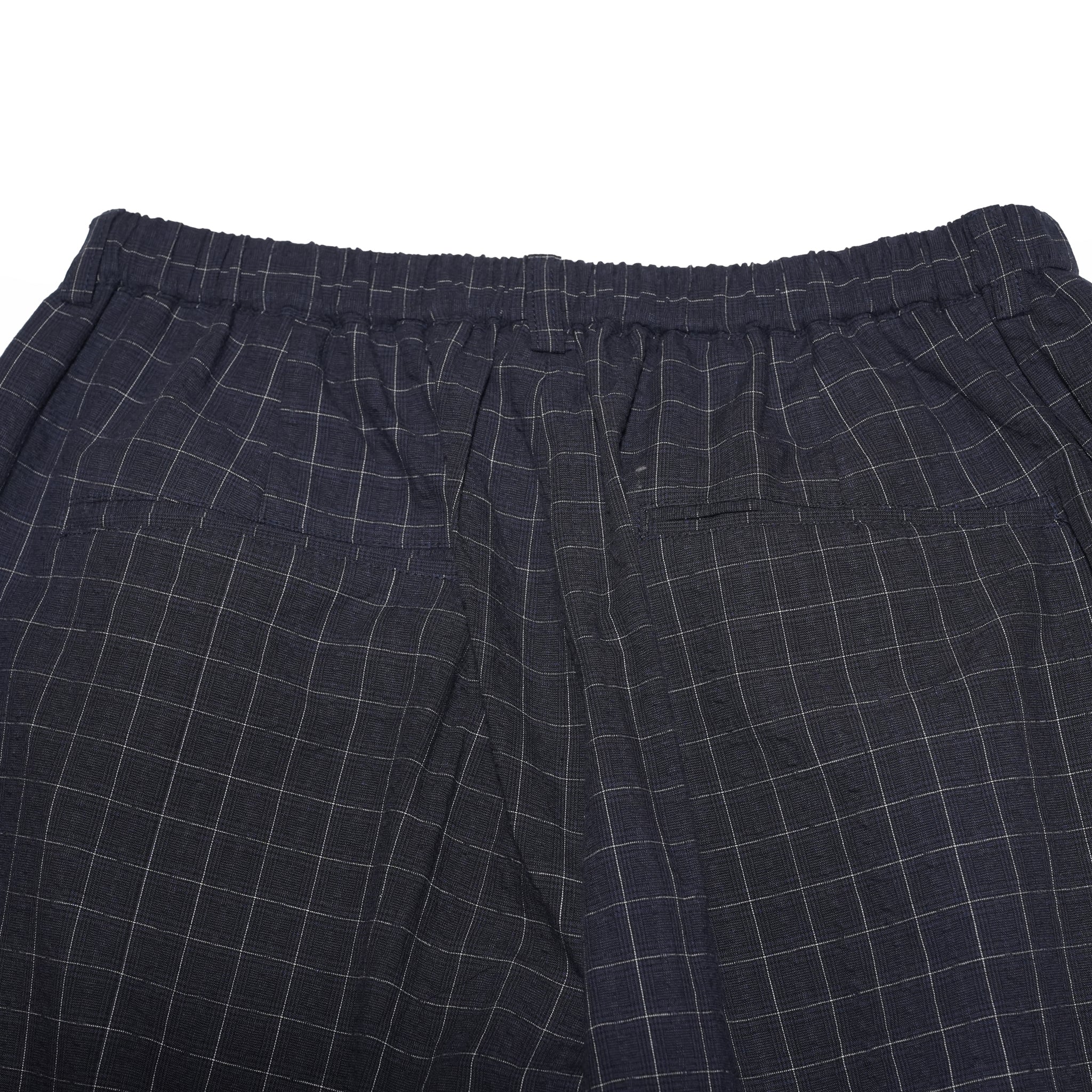 Checkered wide pants – Navy | MODEM DESIGN
