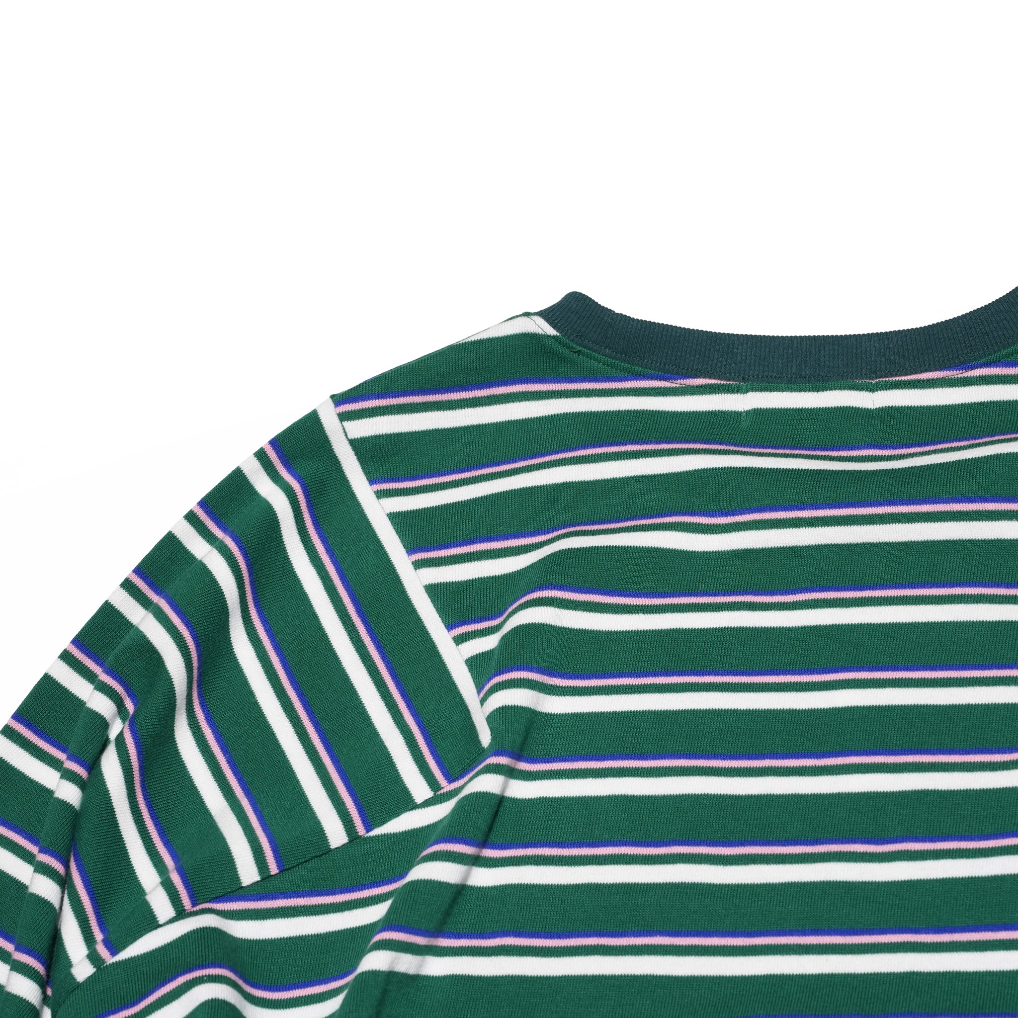 マルチボーダーパネルデイリーTシャツ｜グリーン | AMBERGLEAM