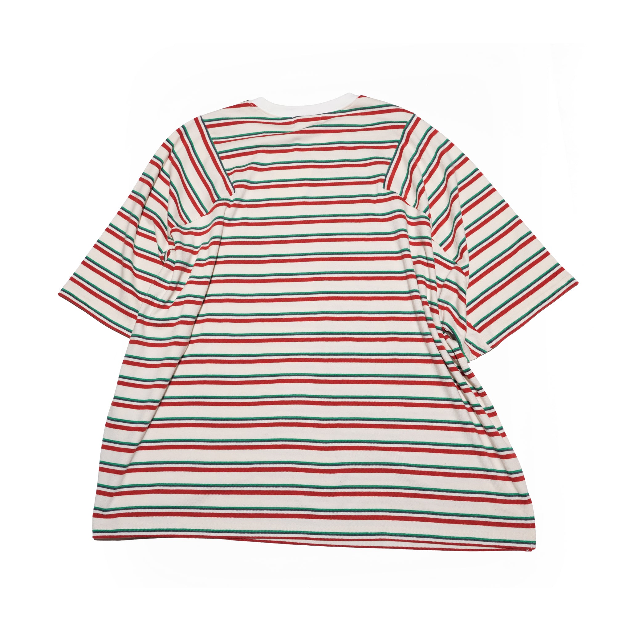 マルチボーダーパネルデイリーTシャツ｜ホワイトムスク | AMBERGLEAM