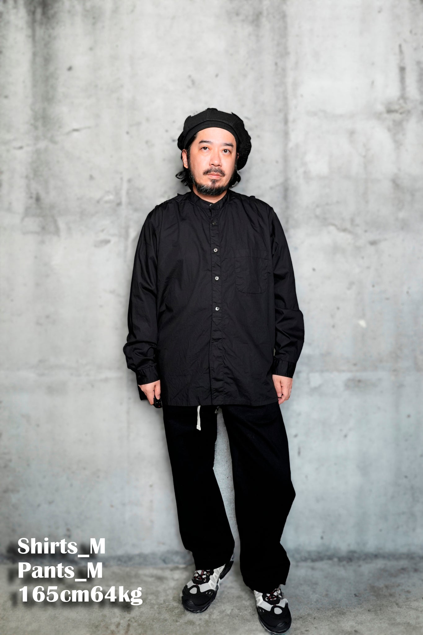 FPO-02_BLACK | FAKE PULLOVER  SHIRT-BROAD | Color:Black【CATTA_カッタ】