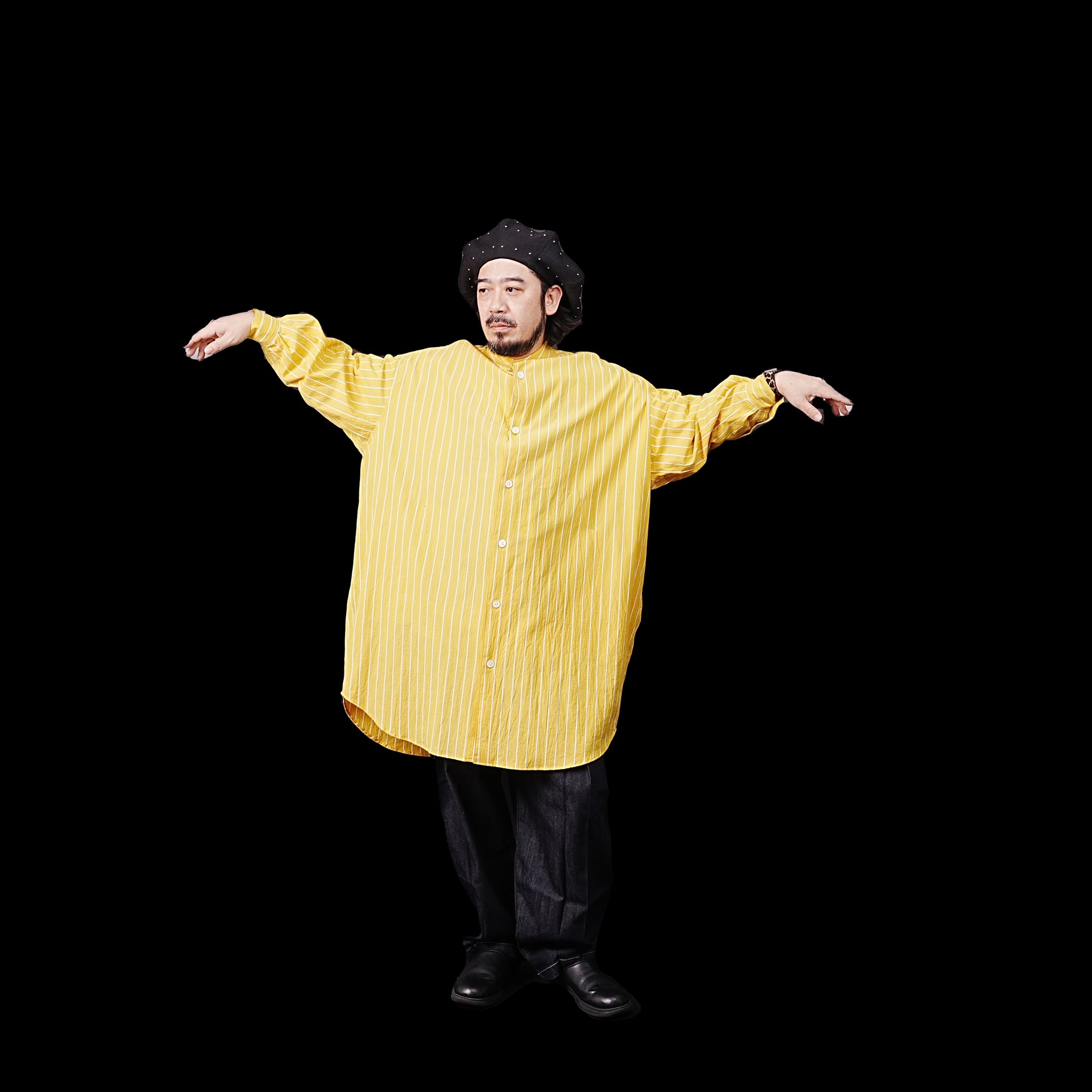 Big Shirts Stripe –  Yellow | PHABLIC × KAZUI